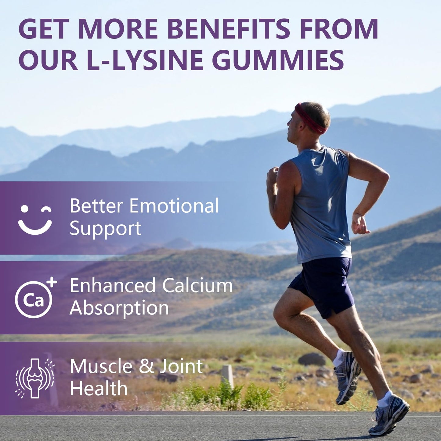 Vemluta L-Lysine Gummies 1200 mg for Immune Support & Collagen Boost, Chewable Lysine Supplement for Adults, Lip & Cold Sore Support, Blueberry, Non-GMO, Gluten Free, 120 Gummies