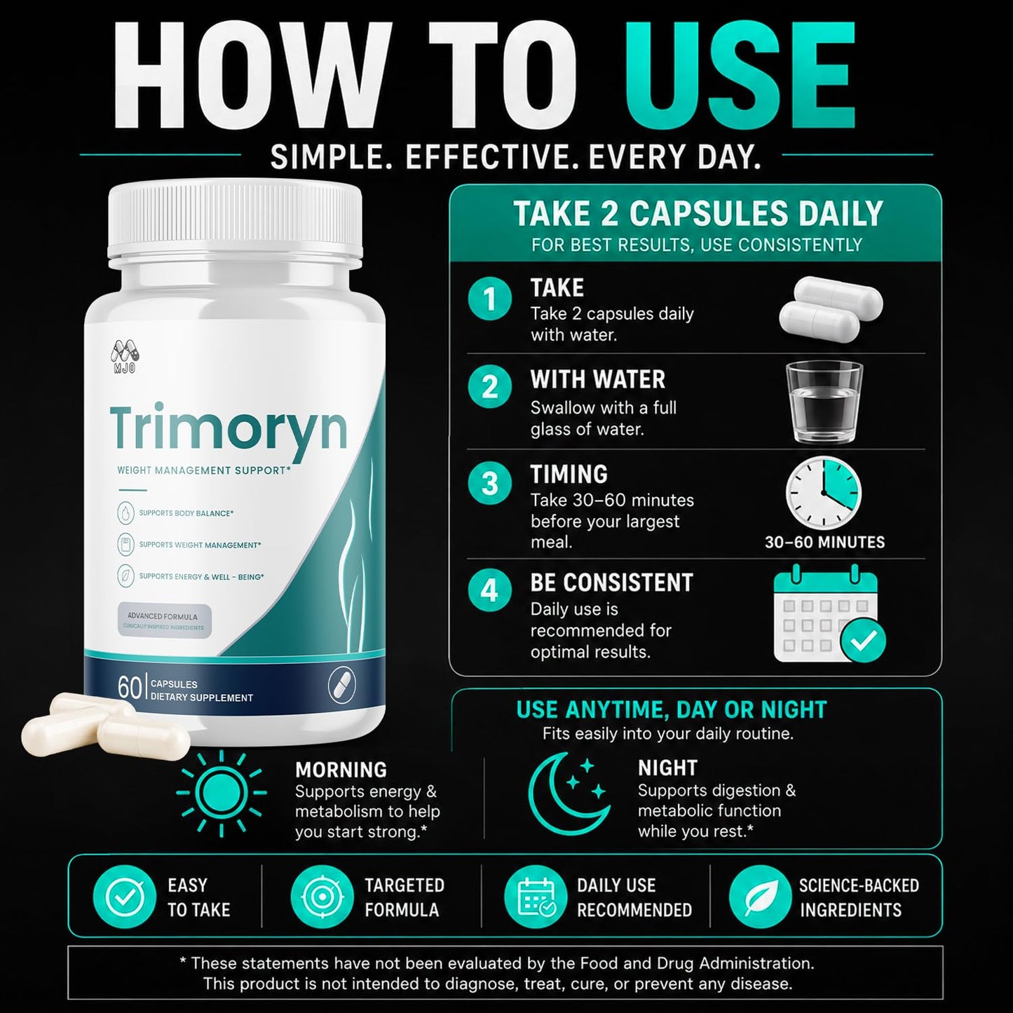 MJO Trimoryn Capsules 180 Capsules