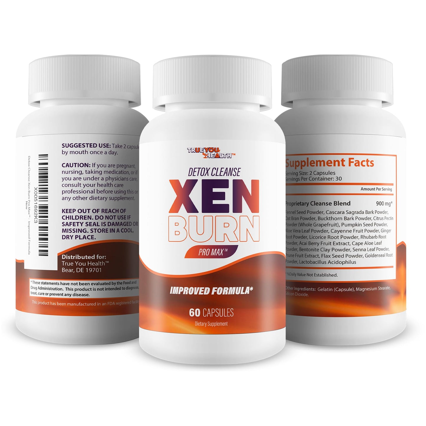 True You Health Detox Cleanse Xen Burn Pro Max Capsule, 60 Count