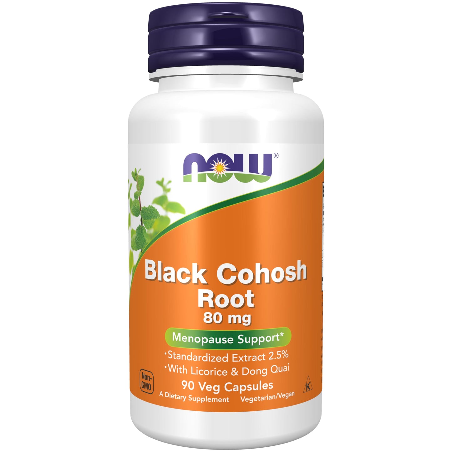NOW Foods Black Cohosh 80 mg Capsule, 2-Pack