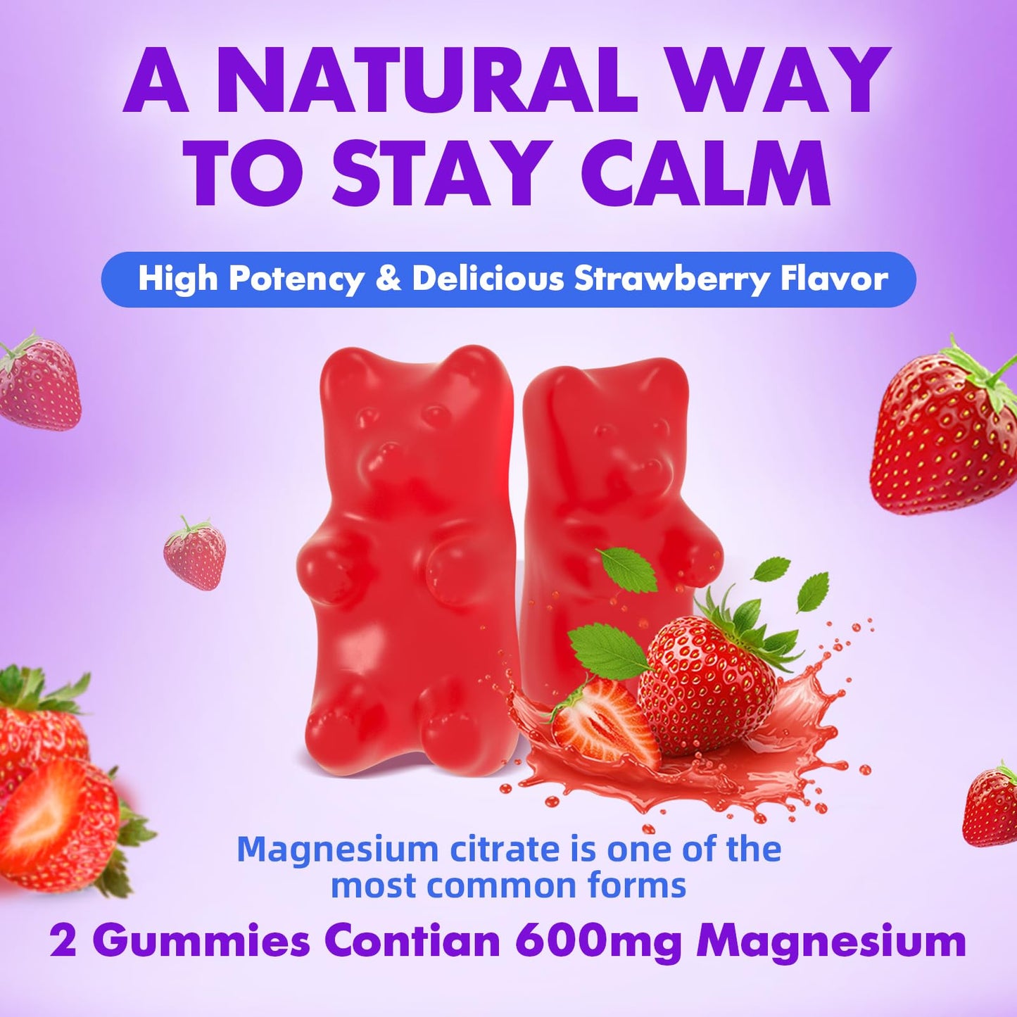 GrnLife Magnesium Citrate Gummies 600mg, Gummy, 120 Count
