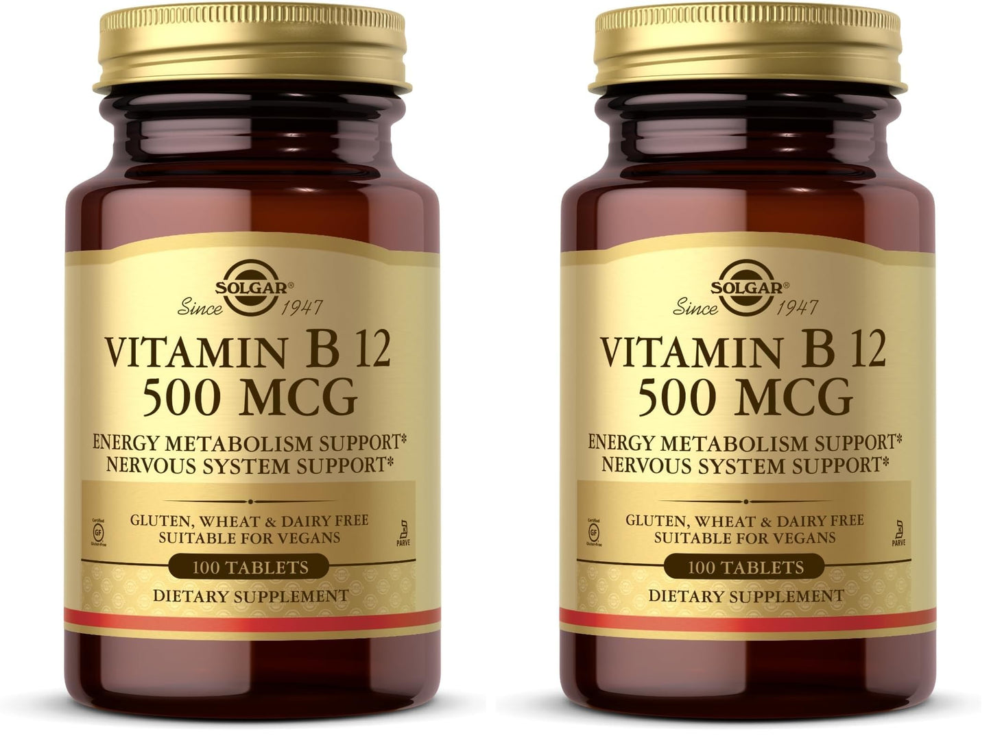 Solgar Vitamin B12 500 mcg Tablets, 200 Count