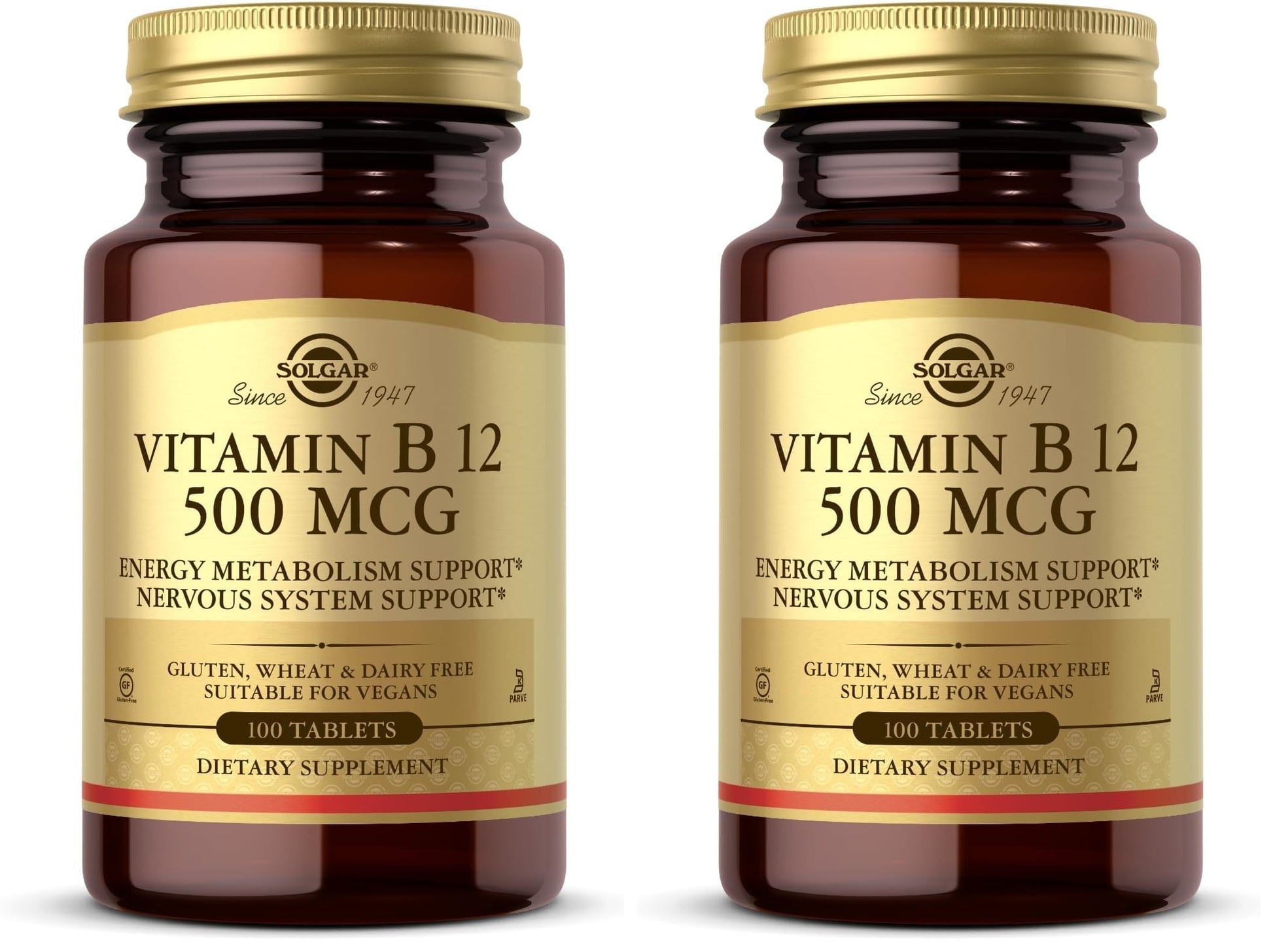 Solgar Vitamin B12 500 mcg Tablets, 200 Count