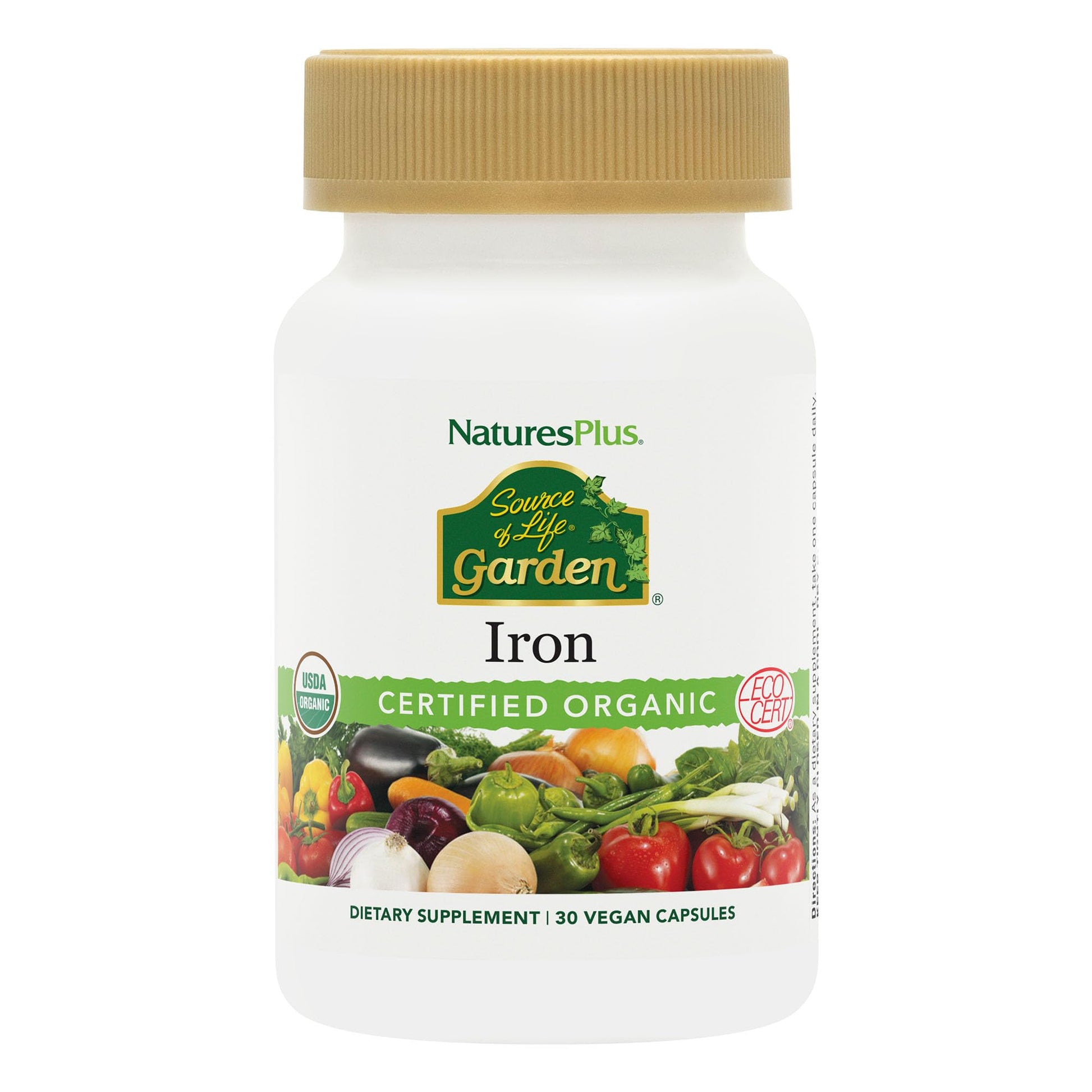 Nature's Plus Source of Life Garden Iron Capsules 30 Count