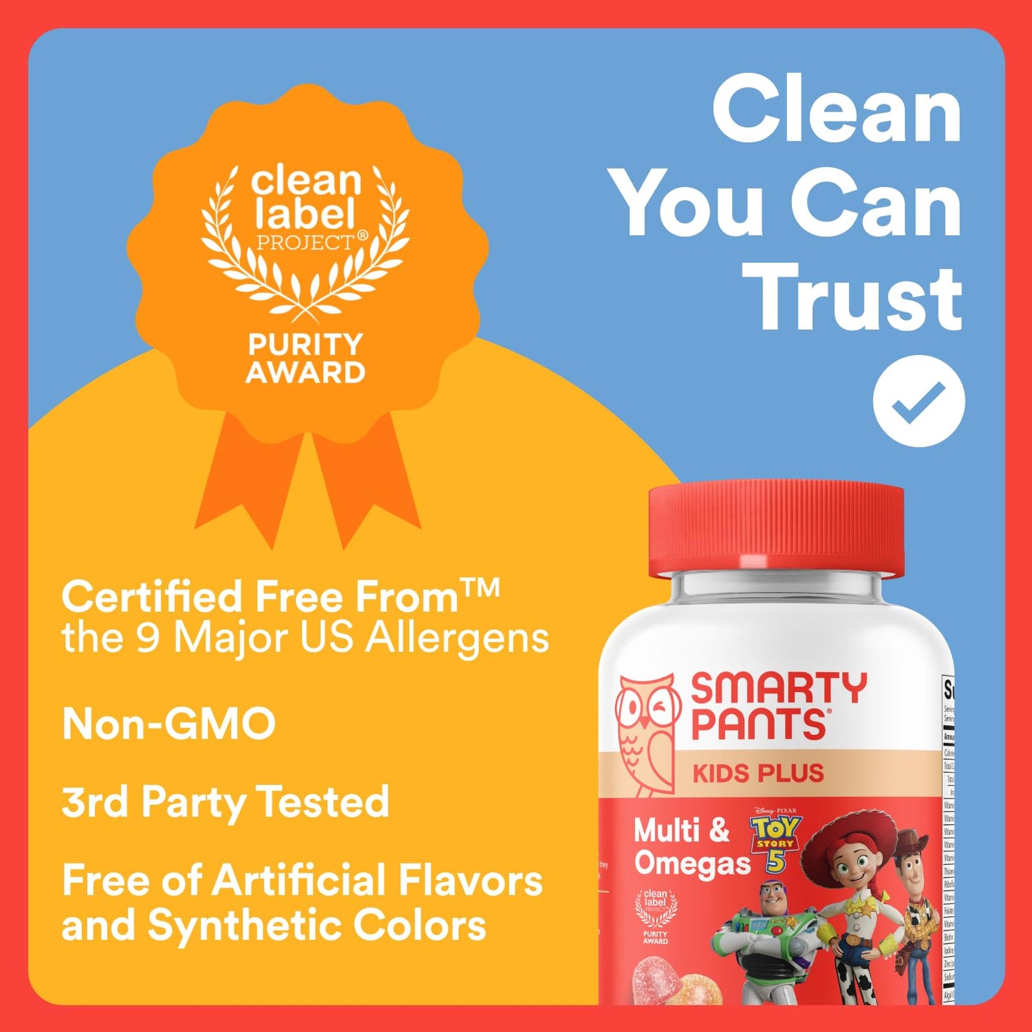 SmartyPants Toy Story 5 Kids Multivitamin Gummies, 60 Gummies