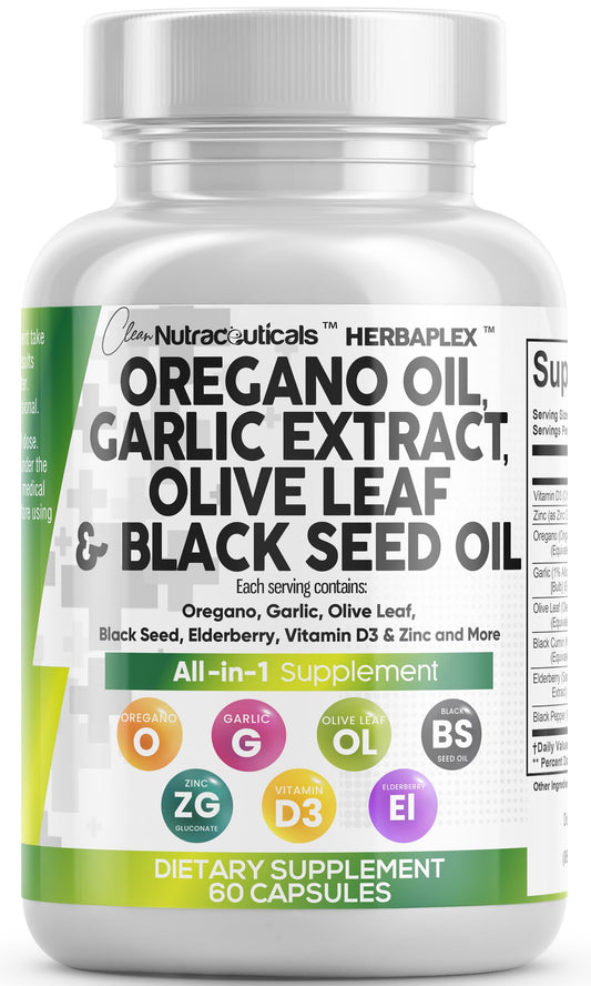 Clean Nutraceuticals Oil of Oregano Capsules, 60 Count