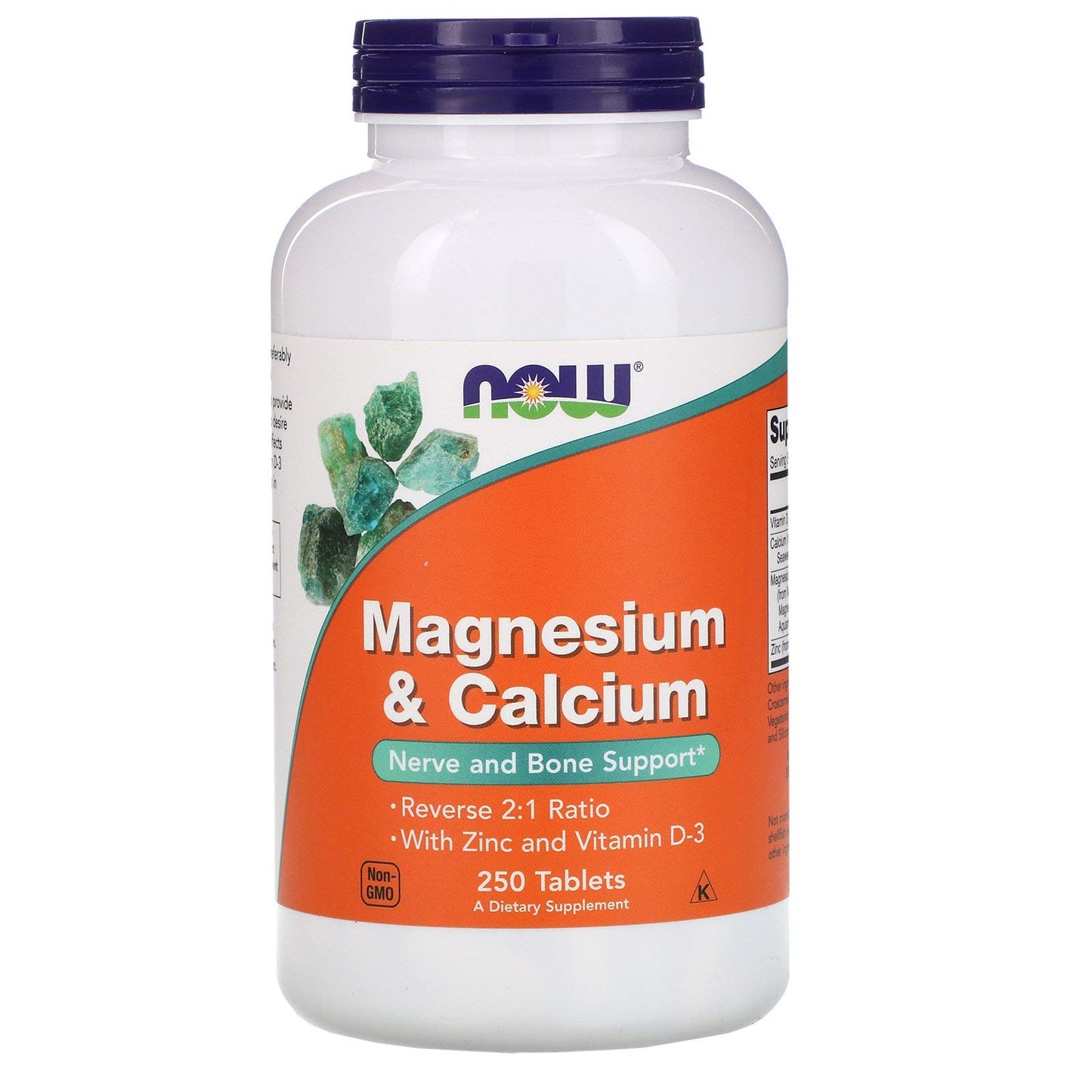 NOW Foods Magnesium & Calcium 2:1 Ratio, 250 Tablets