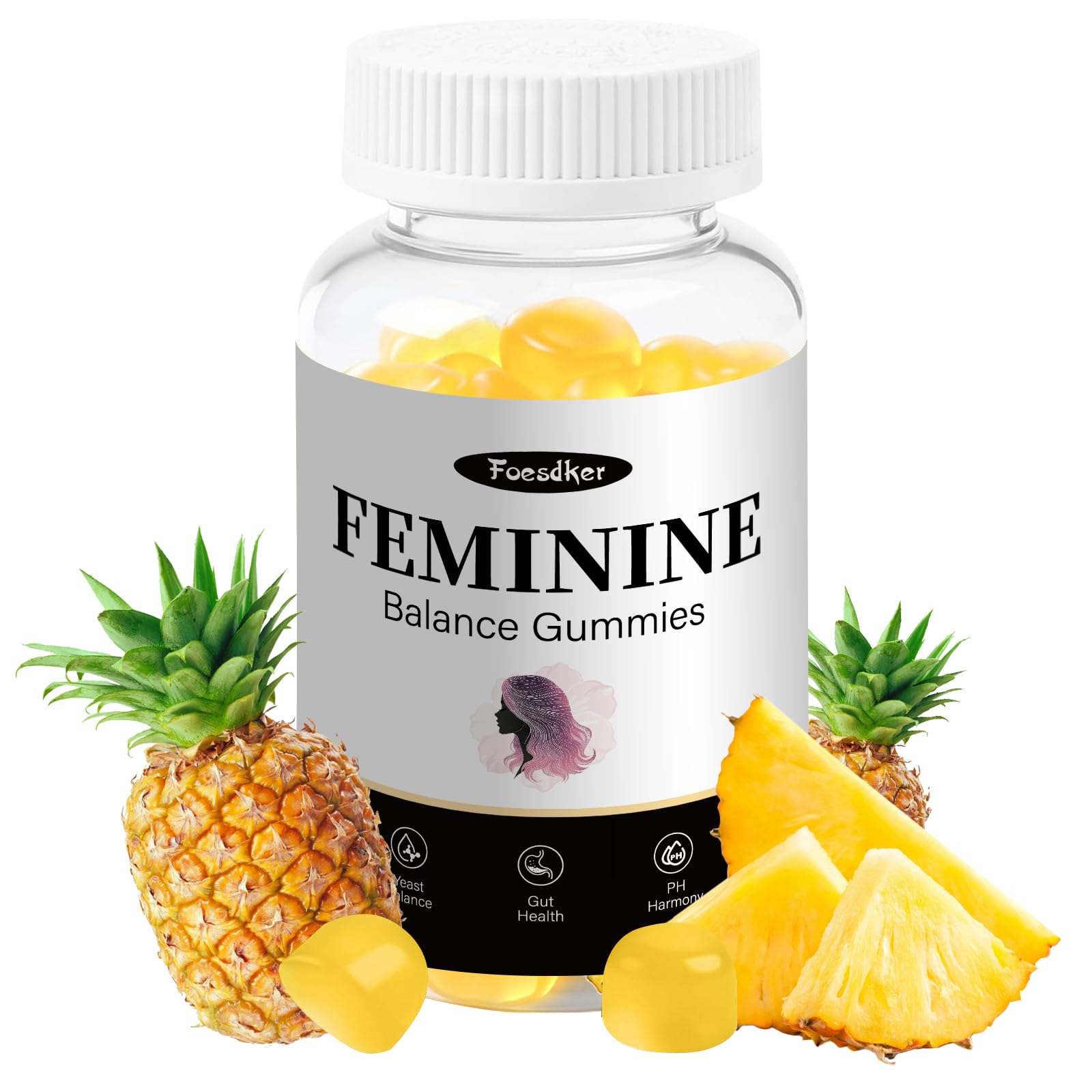 Foesdker Feminine Balance Gummies 60 Count