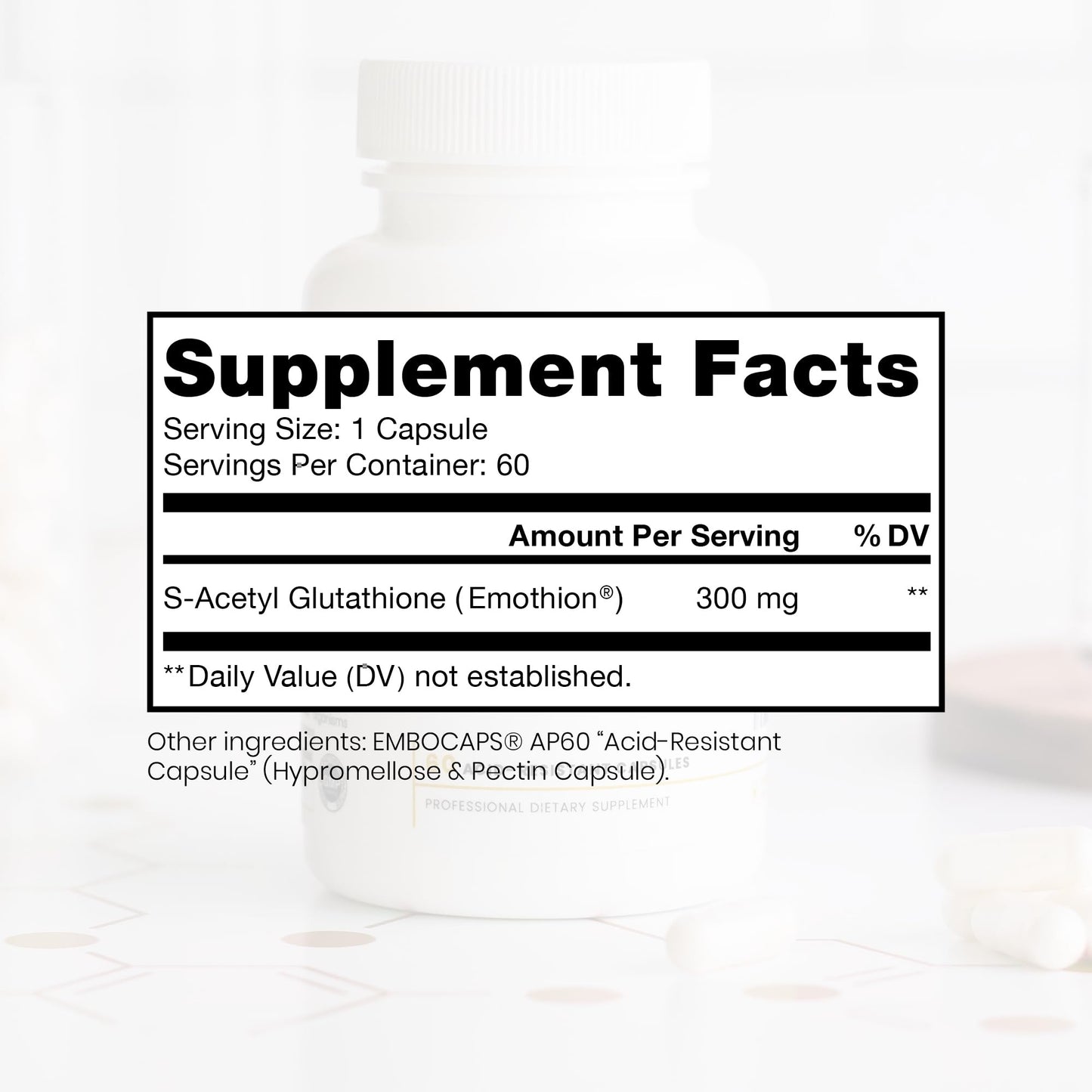 Pure Therapro Rx S-Acetyl Glutathione Gold 300mg Capsule, 60 Capsules