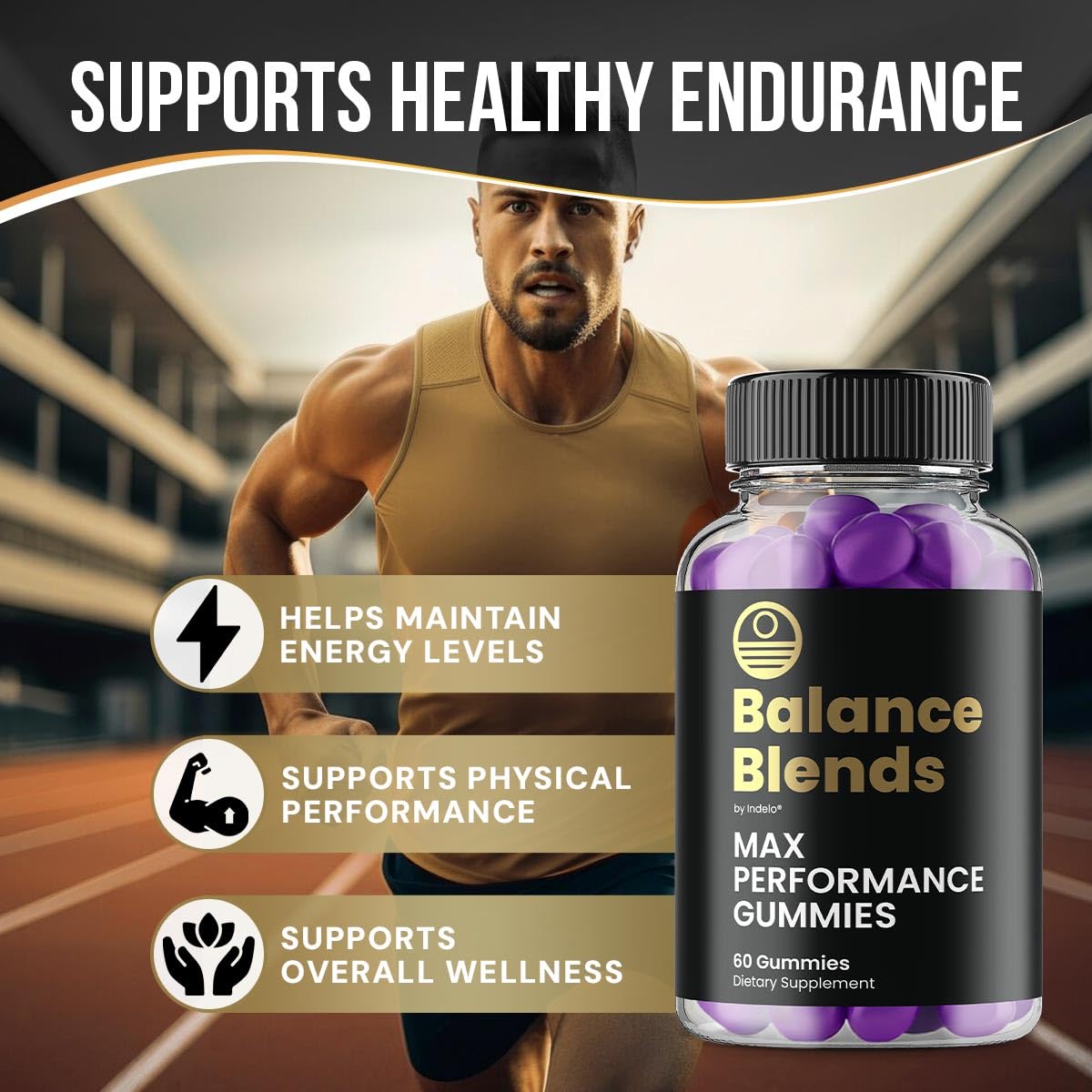 Indelo Balance Blends Advanced Formula Supplement for Daily Health Support Gummies, 60 Count