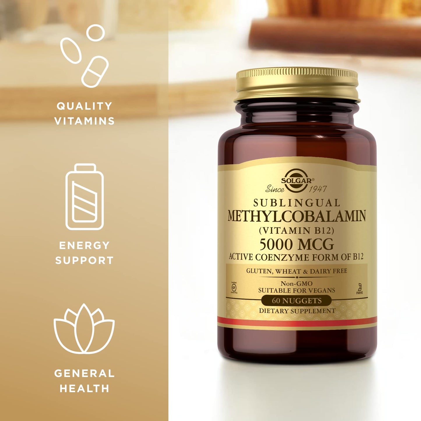 Solgar Methylcobalamin Vitamin B12 5000 mcg Capsule, 180 Capsules