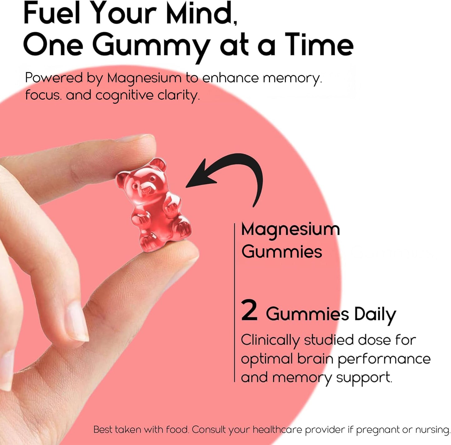 Pharmlitalia Magnesium Supplement 2000mg Gummy, Strawberry, 60 Count
