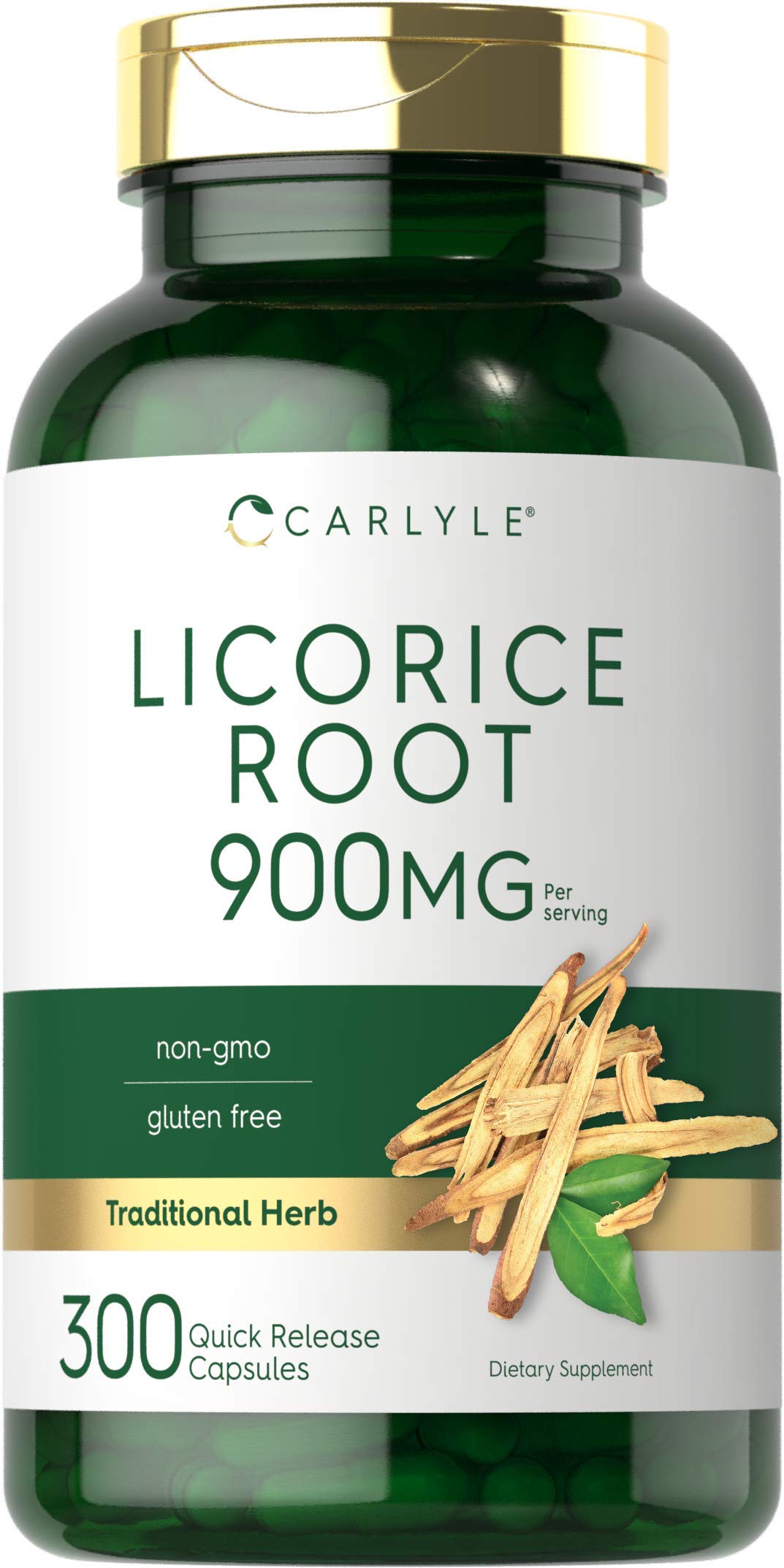 Carlyle Licorice Root Extract Supplement 900mg 300 Capsules