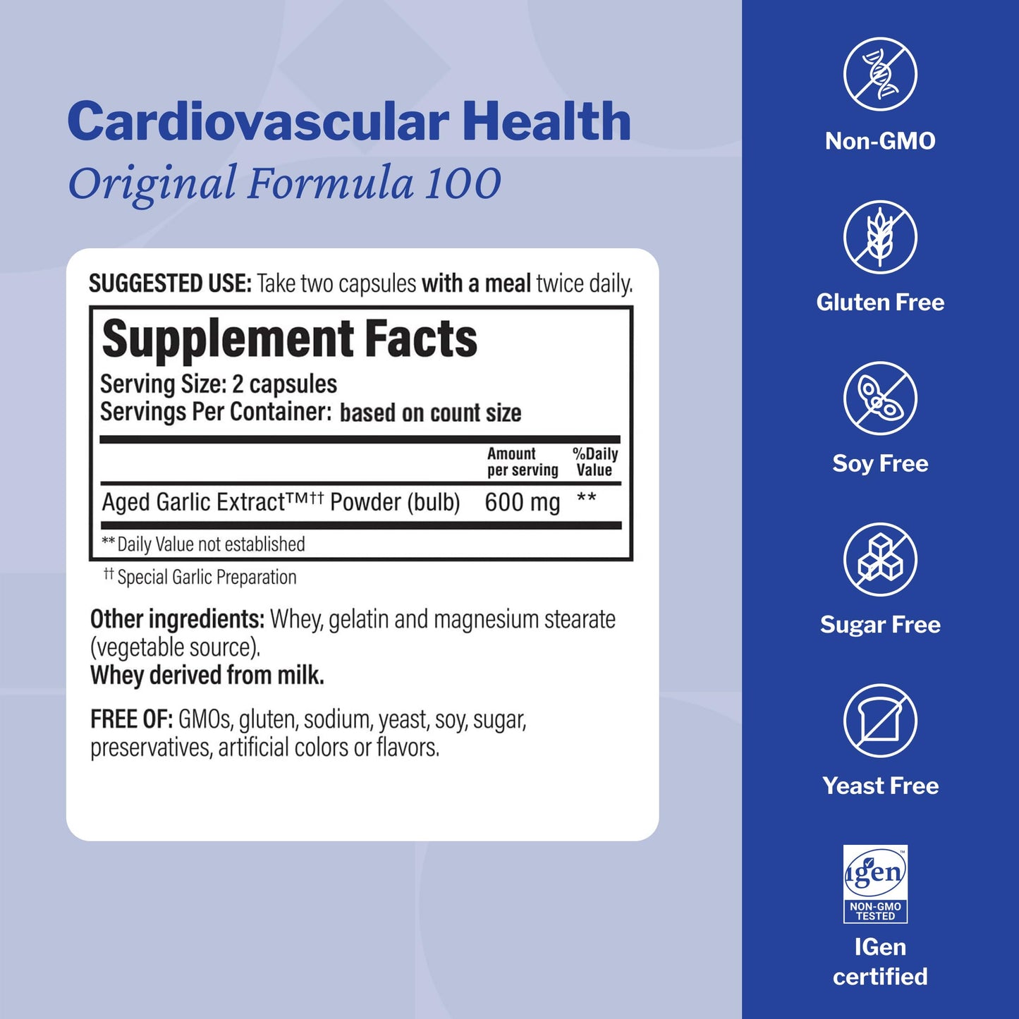 Kyolic Aged Garlic Extract Cardiovascular Health Formula 100 Capsules
