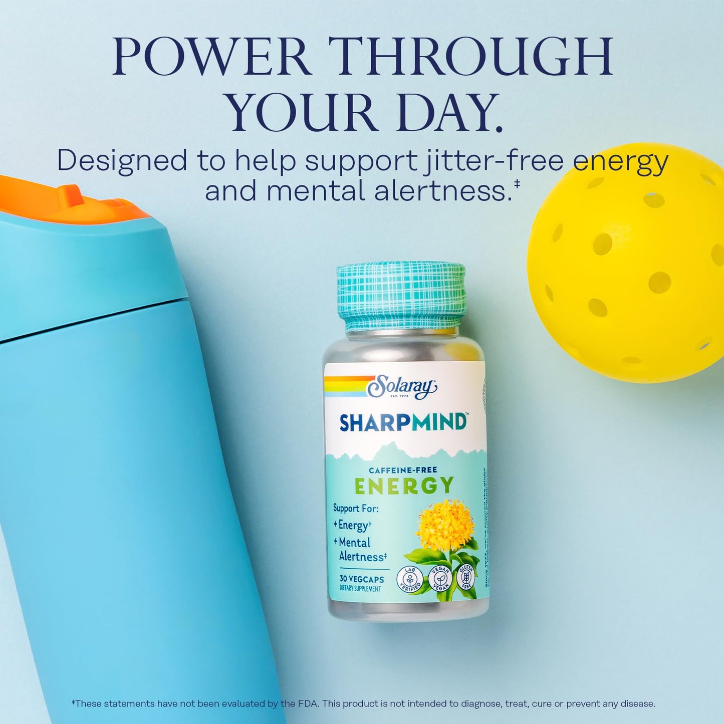 Solaray SharpMind Energy Capsule 30 VegCap Pills