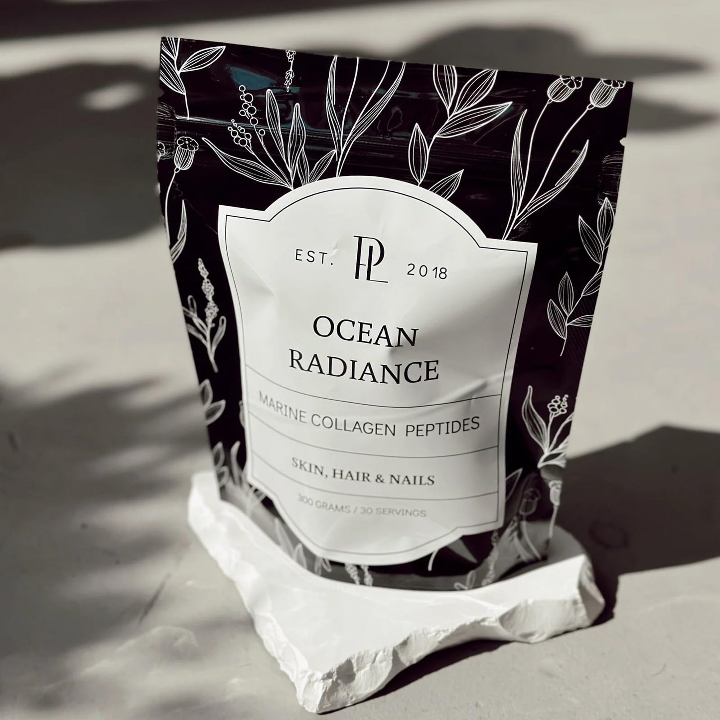 PARIS LAUNDRY Ocean Radiance Hydrolyzed Marine Collagen Peptides, Wild-Caught, Unflavored – Supports Healthy Skin, Hair, Nails & Joints Powder 10.58 Ounce