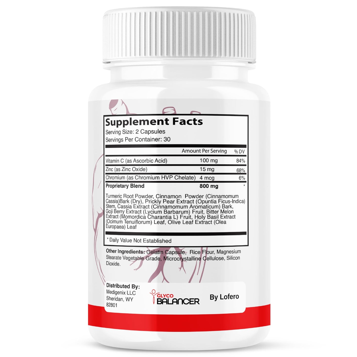 Lofero Glyco Balance GlycoBalance Supplement Capsules, 300 Count