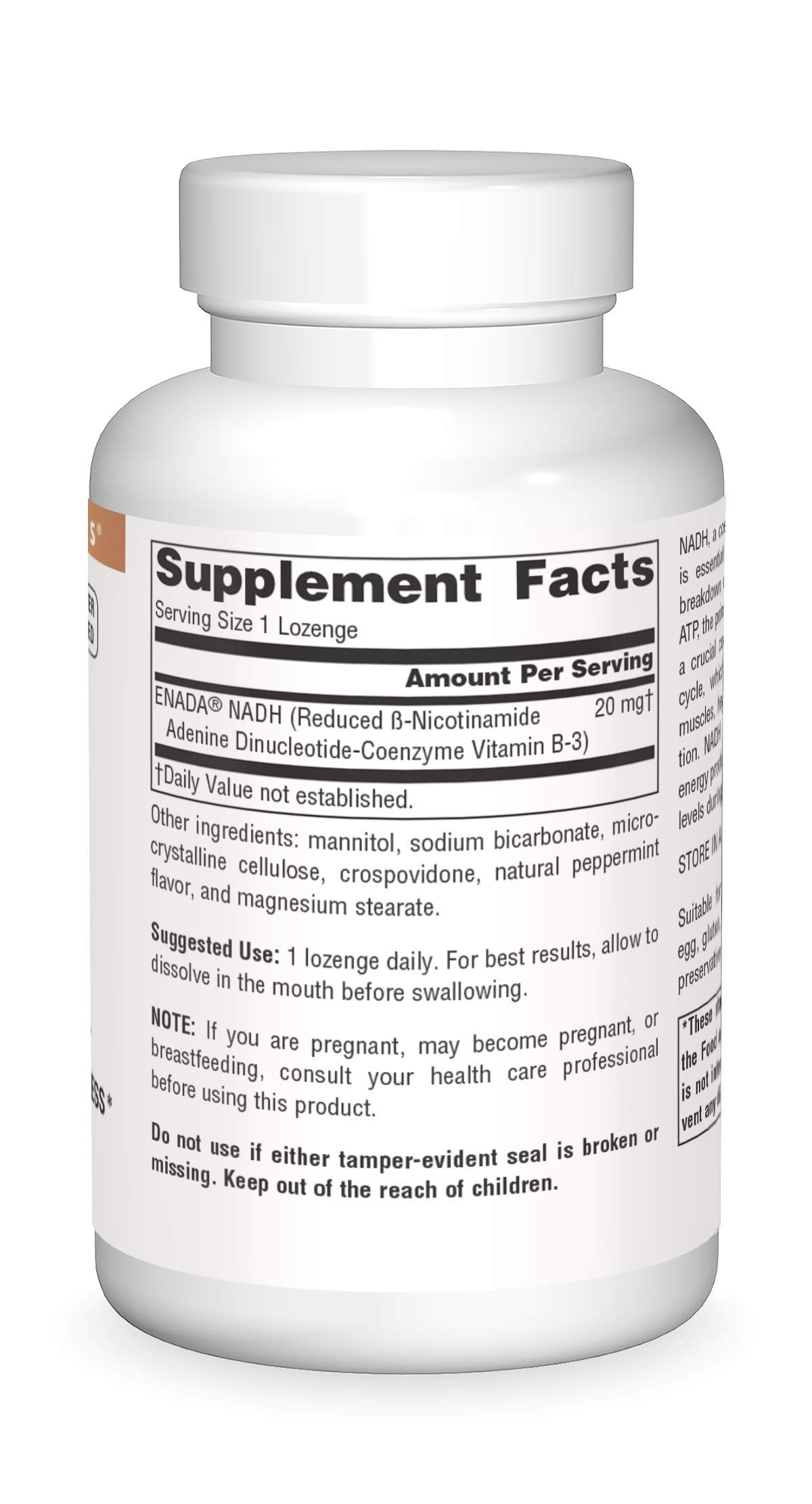Source Naturals NADH 20mg Lozenges 20 Count
