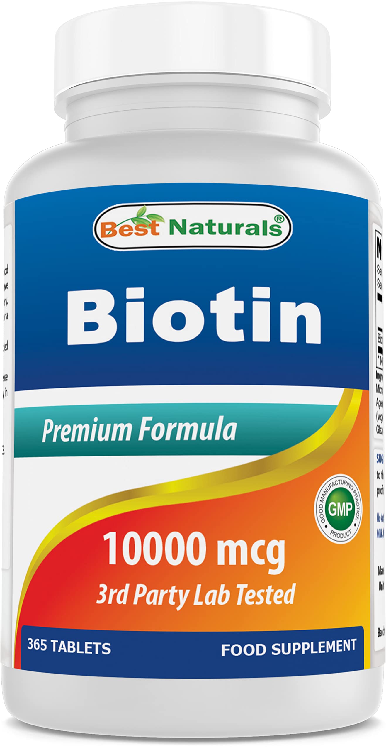 Best Naturals Biotin (Also Called Vitamin B7) 10,000 mcg Tablet 365 Tablets