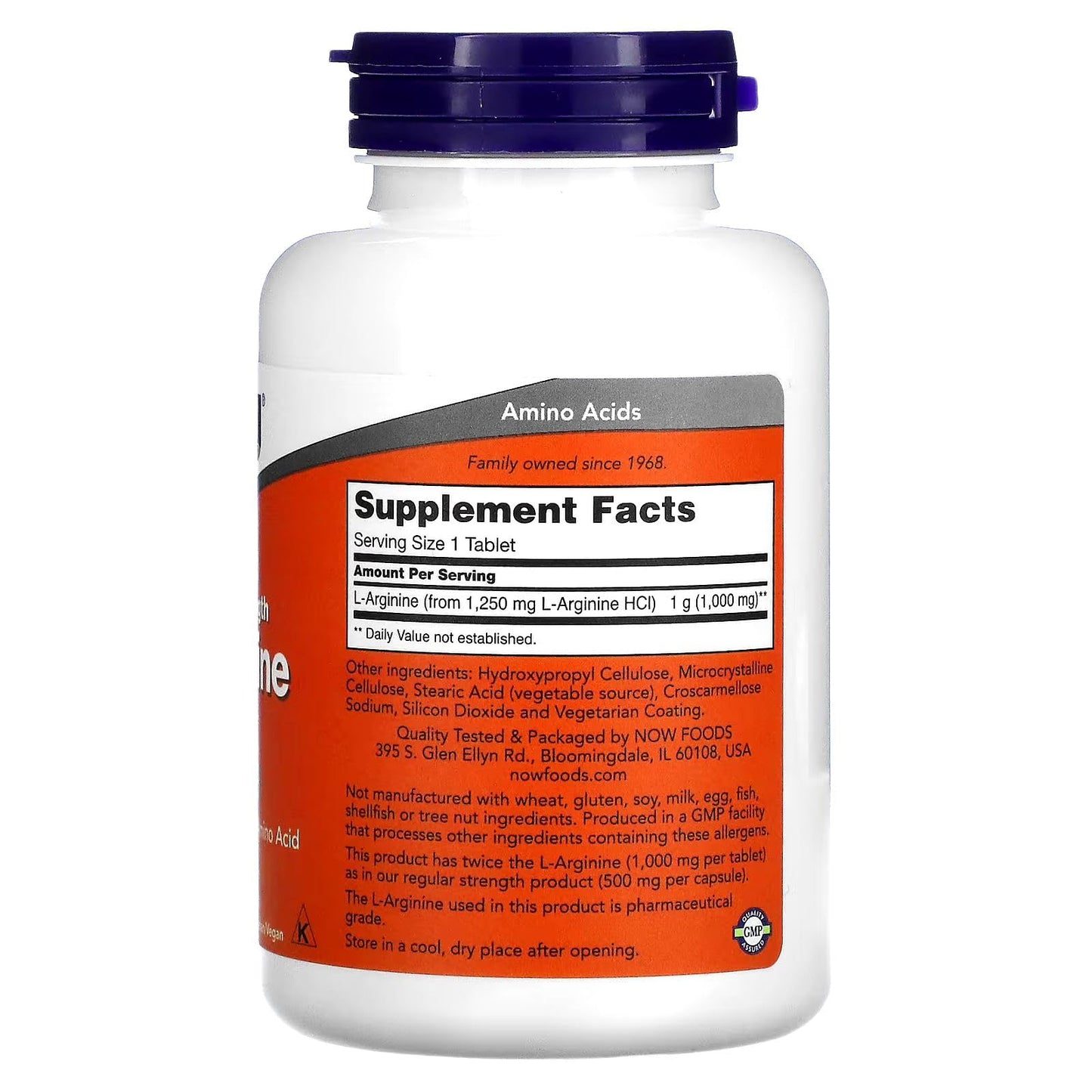 NOW Foods Arginine 1000mg, 120 Tablets