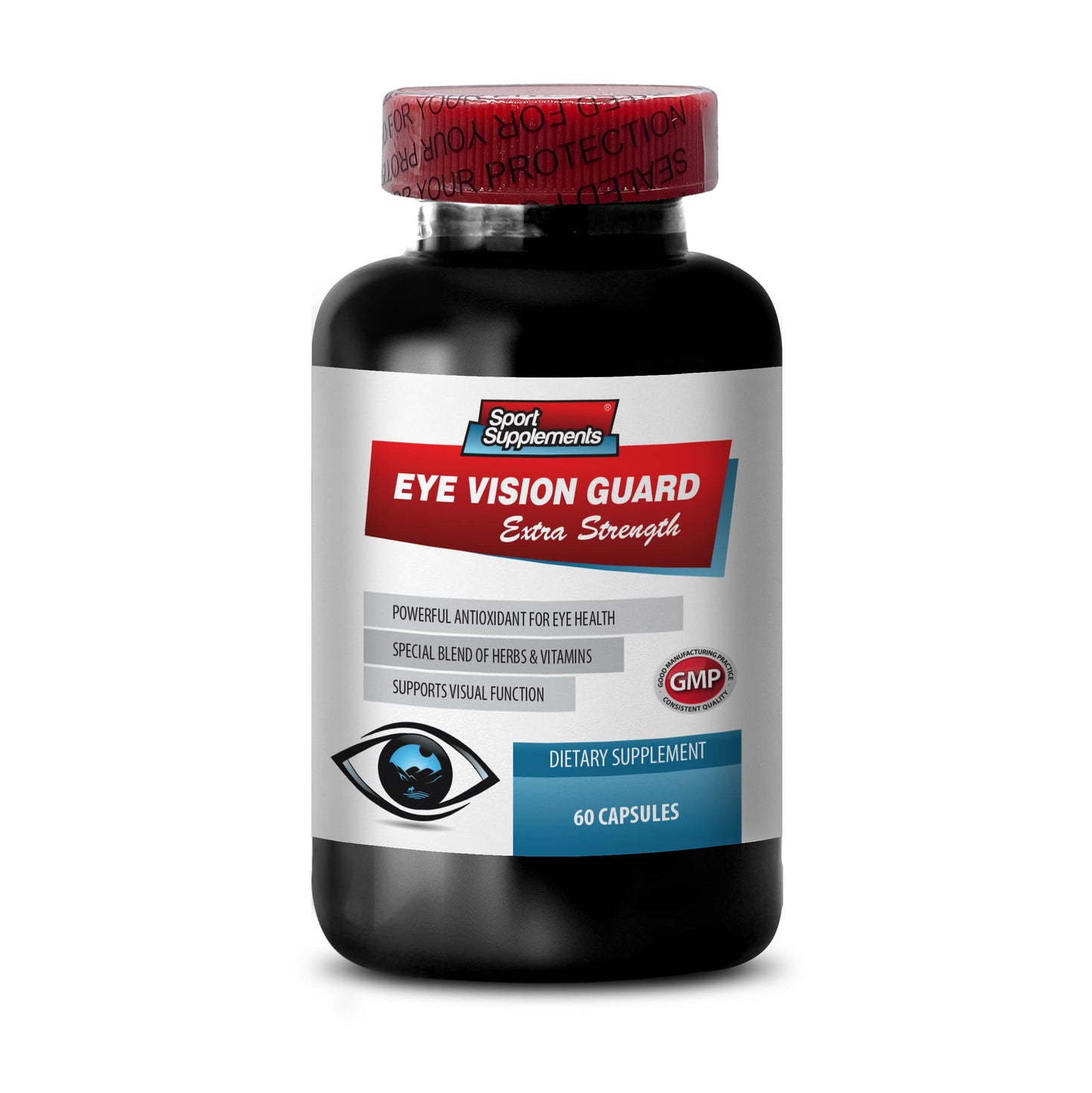 SPORT SUPPLEMENTS Eye Formula Lutein & Zeaxanthin Eye Vision Guard Extra Strength Bilberry 180 Capsules