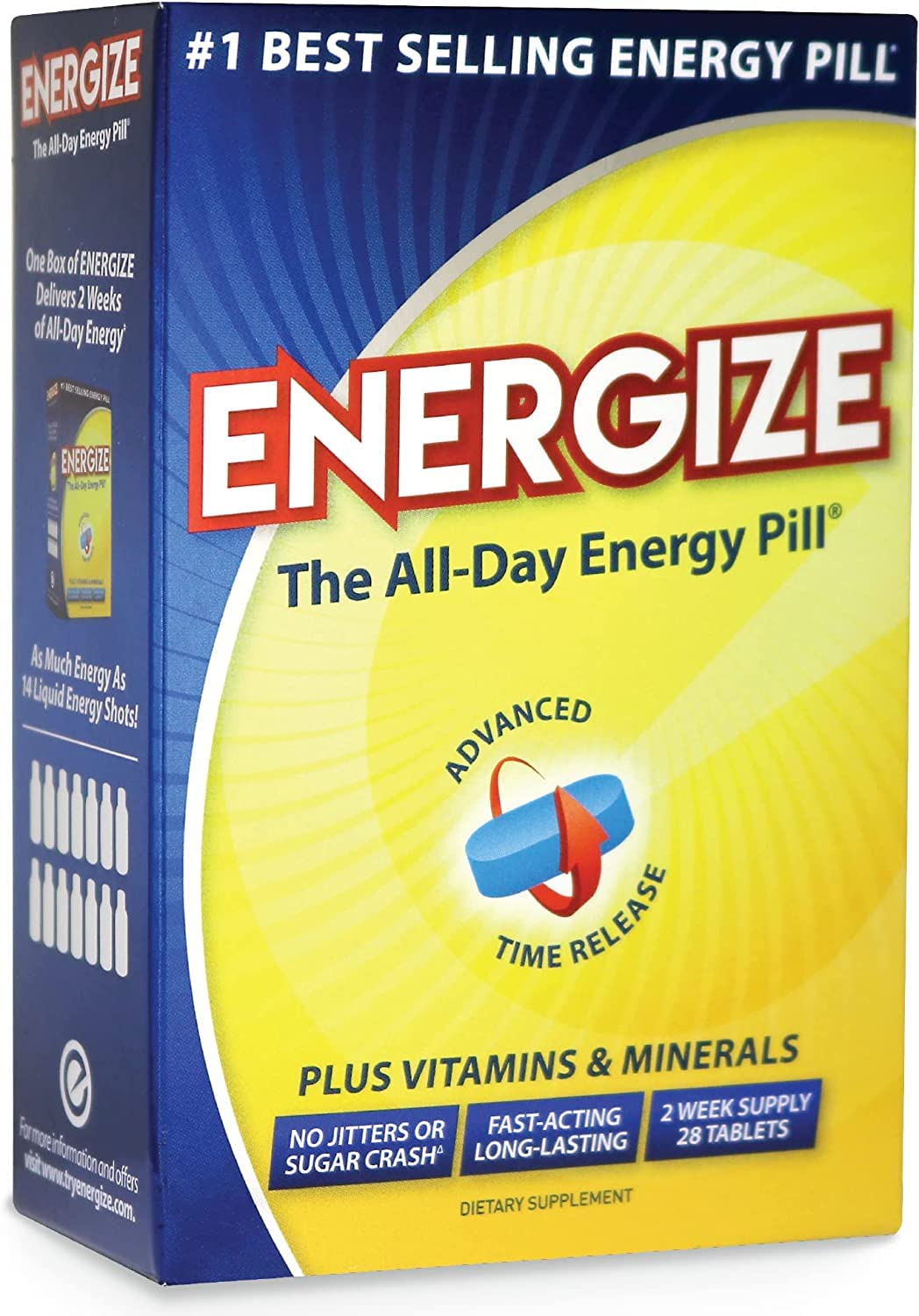 iSatori Energize Caffeine Pills, 28 Tablets