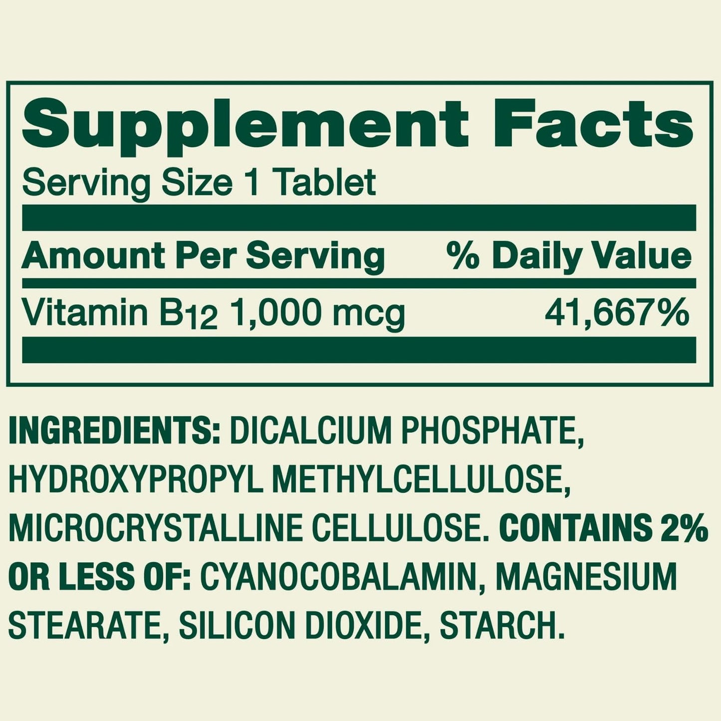 Generic Vitamin B12 Timed-Release Spring Valley Tablets Dietary Supplement 1000 mcg, 300 Tablets