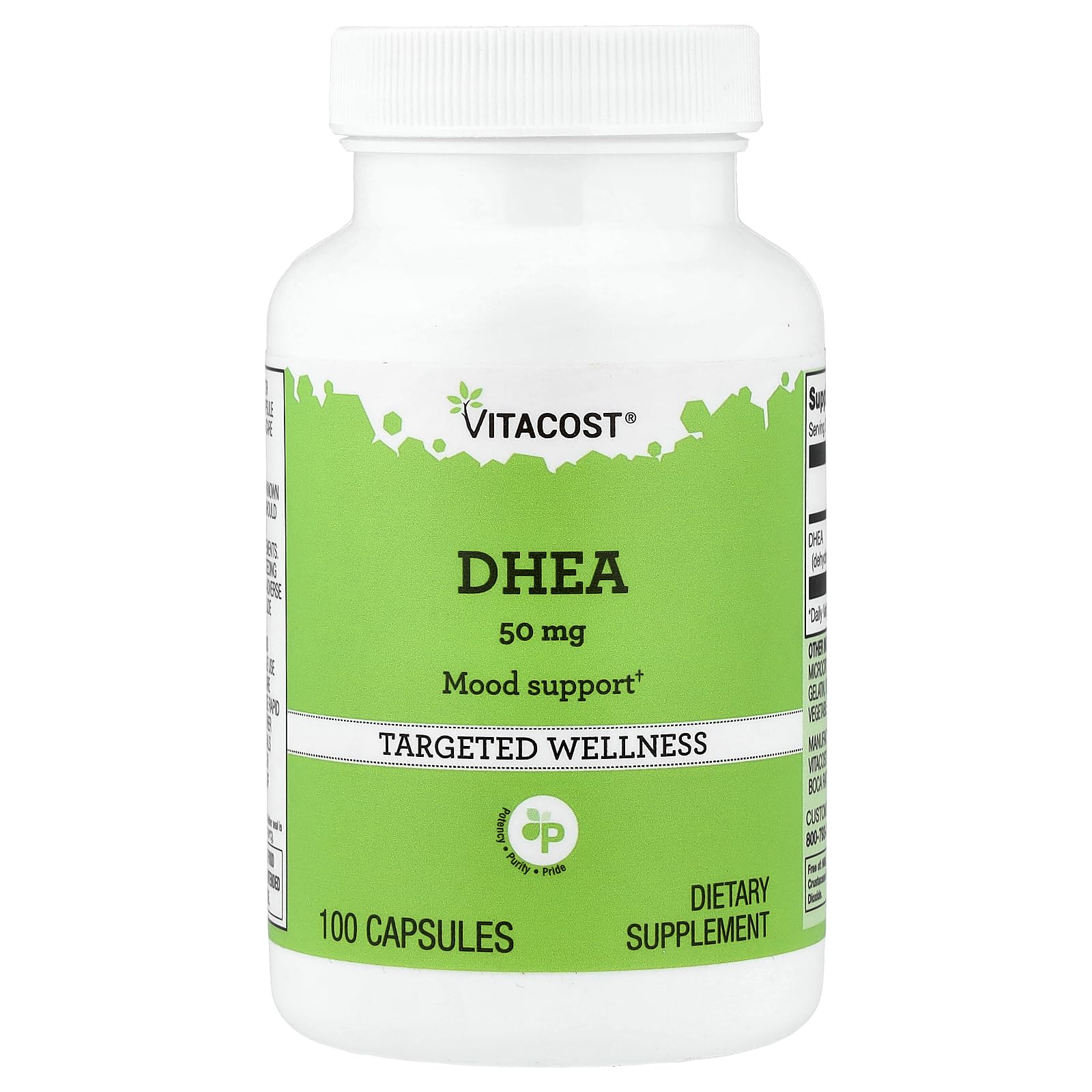 Vitacost DHEA 50 mg Capsule, 100 Capsules