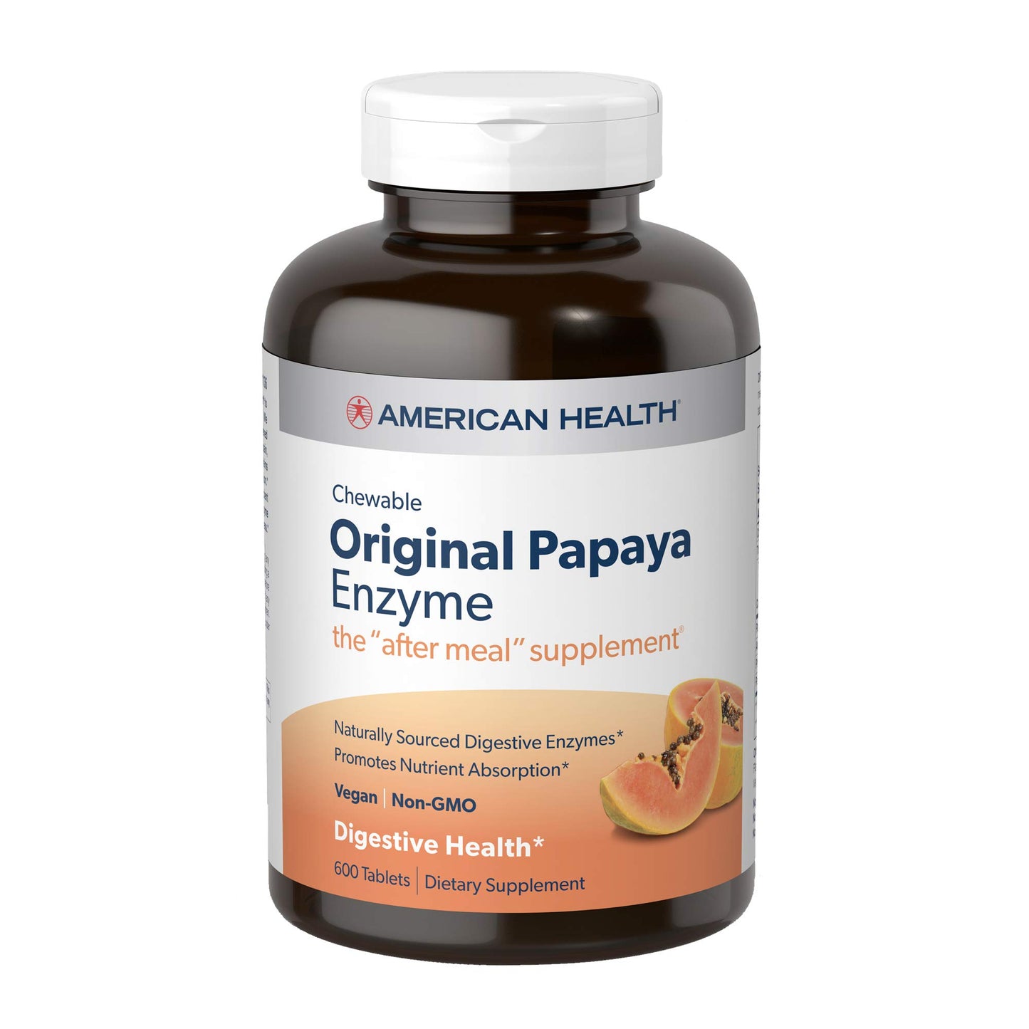 American Health Papaya Enzyme Tablet 600 Count