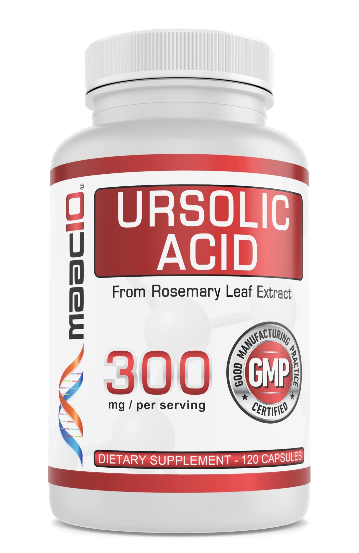 MAAC10 Ursolic Acid 300mg from Rosemary Extract Capsule, 1 Capsule