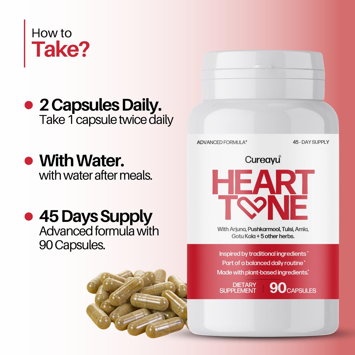Cureayu Heart Tone 90 Capsules