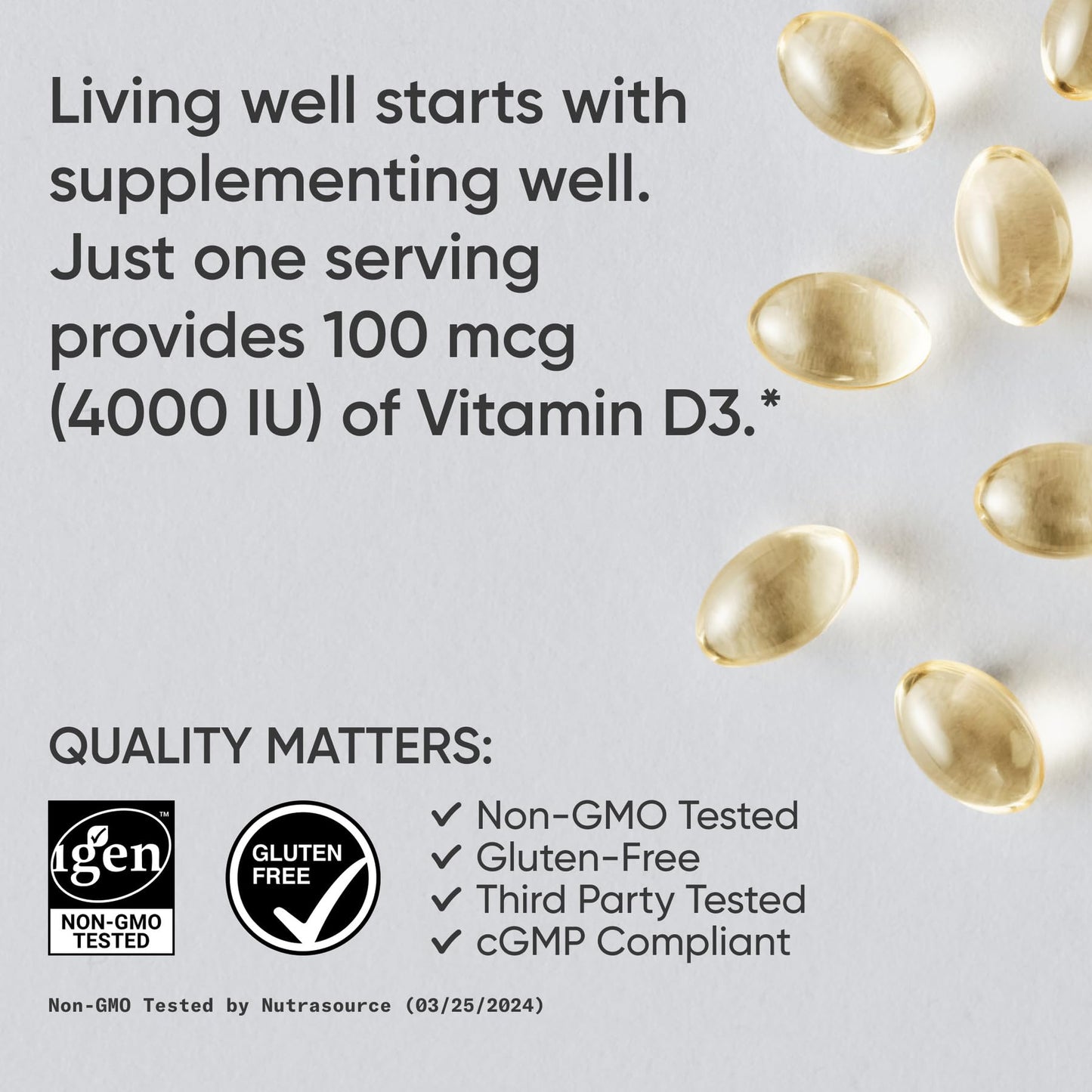 Sports Research Vitamin D3 4000iu/100mcg with Coconut MCT Oil, 360 Softgels