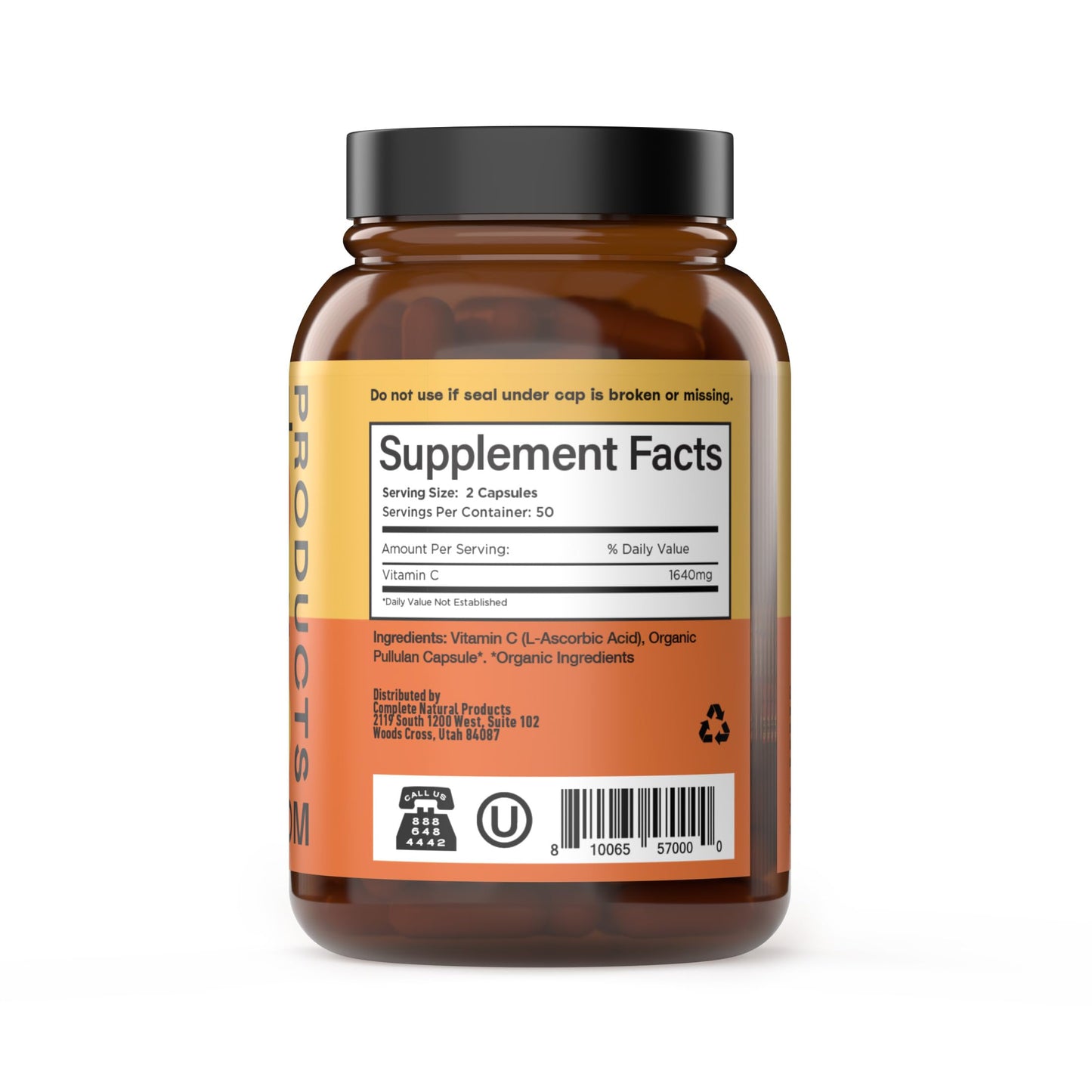 Complete Natural Products Vitamin C Powder 100 Count