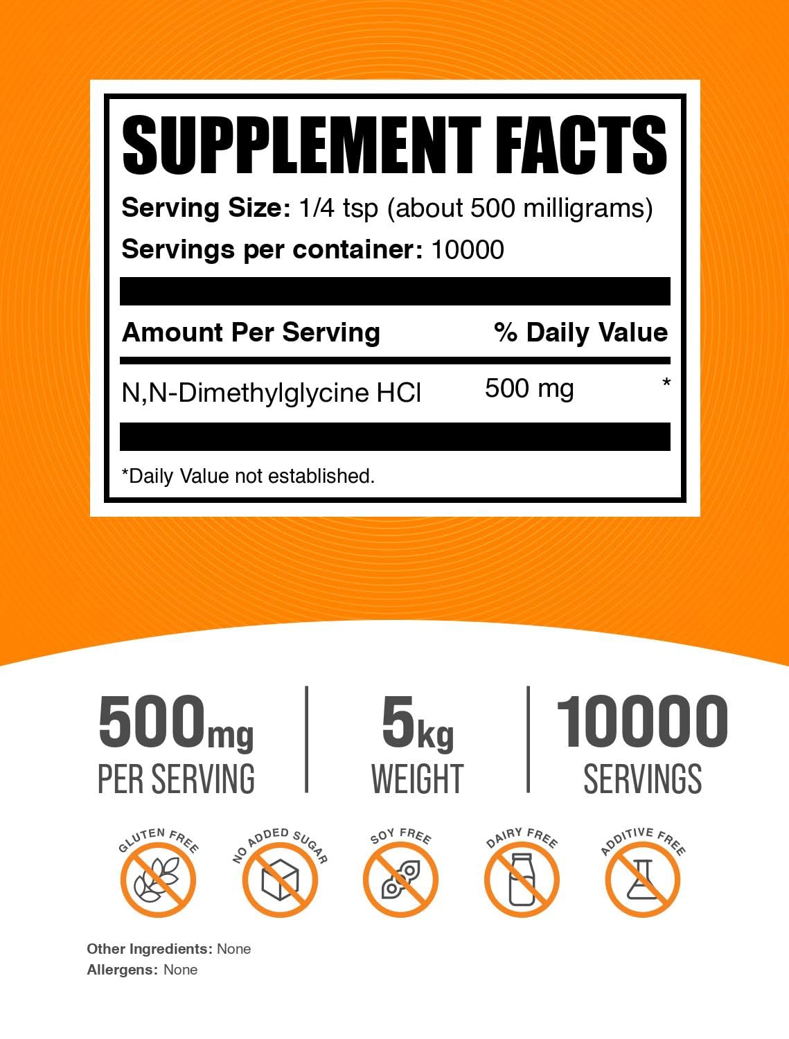 BulkSupplements DMG HCl Powder (Pack of 5)