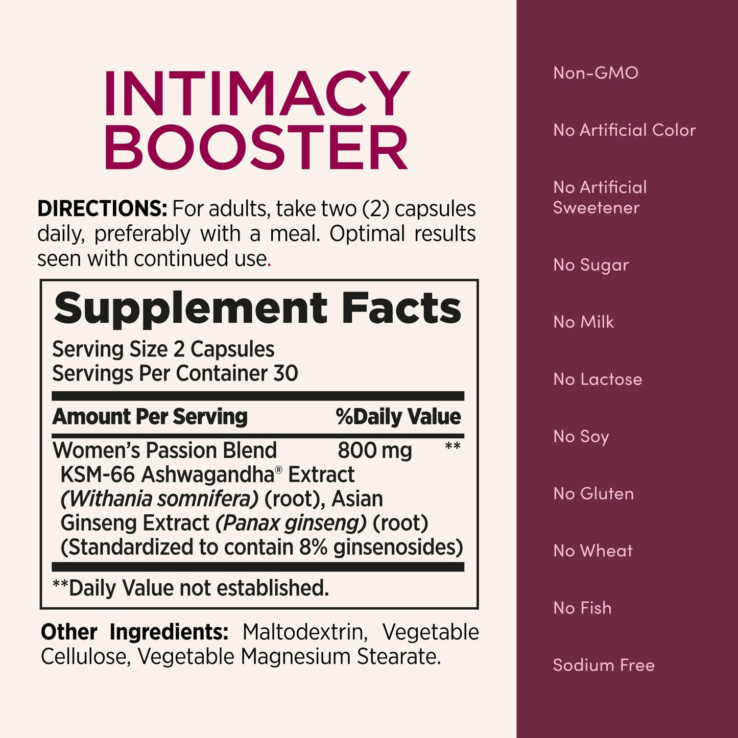 Nature's Bounty Optimal Solutions Intimacy Booster 60 Capsules
