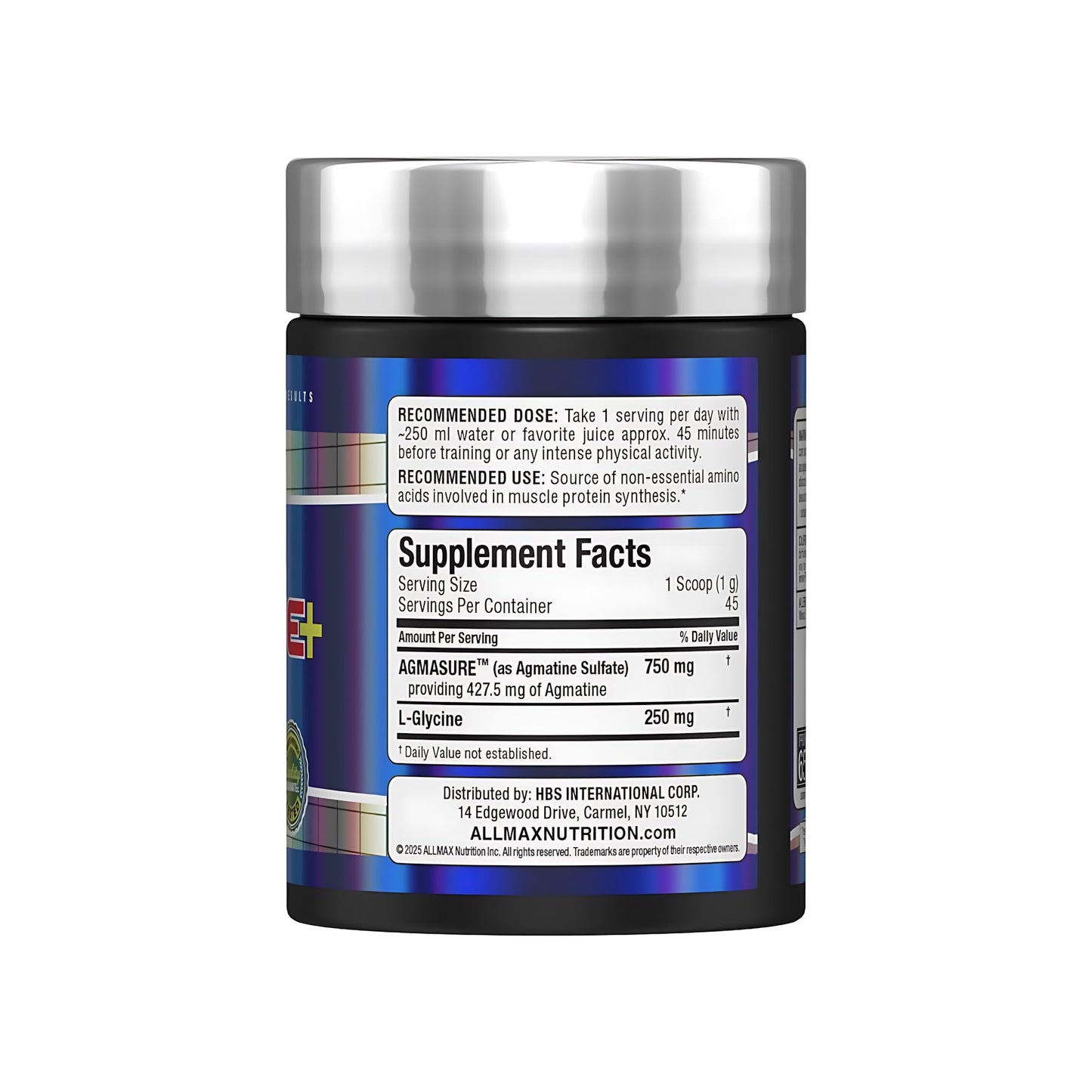 ALLMAX AGMATINE+ Powder, 1.2 Ounce