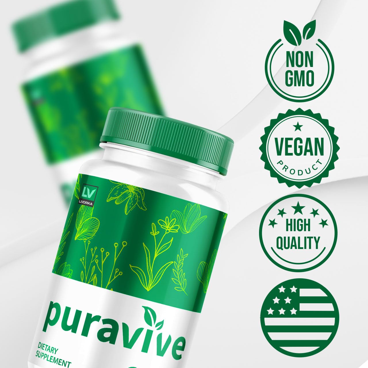 LIVORKA Puravive Weight Loss Capsules, 300 Capsules