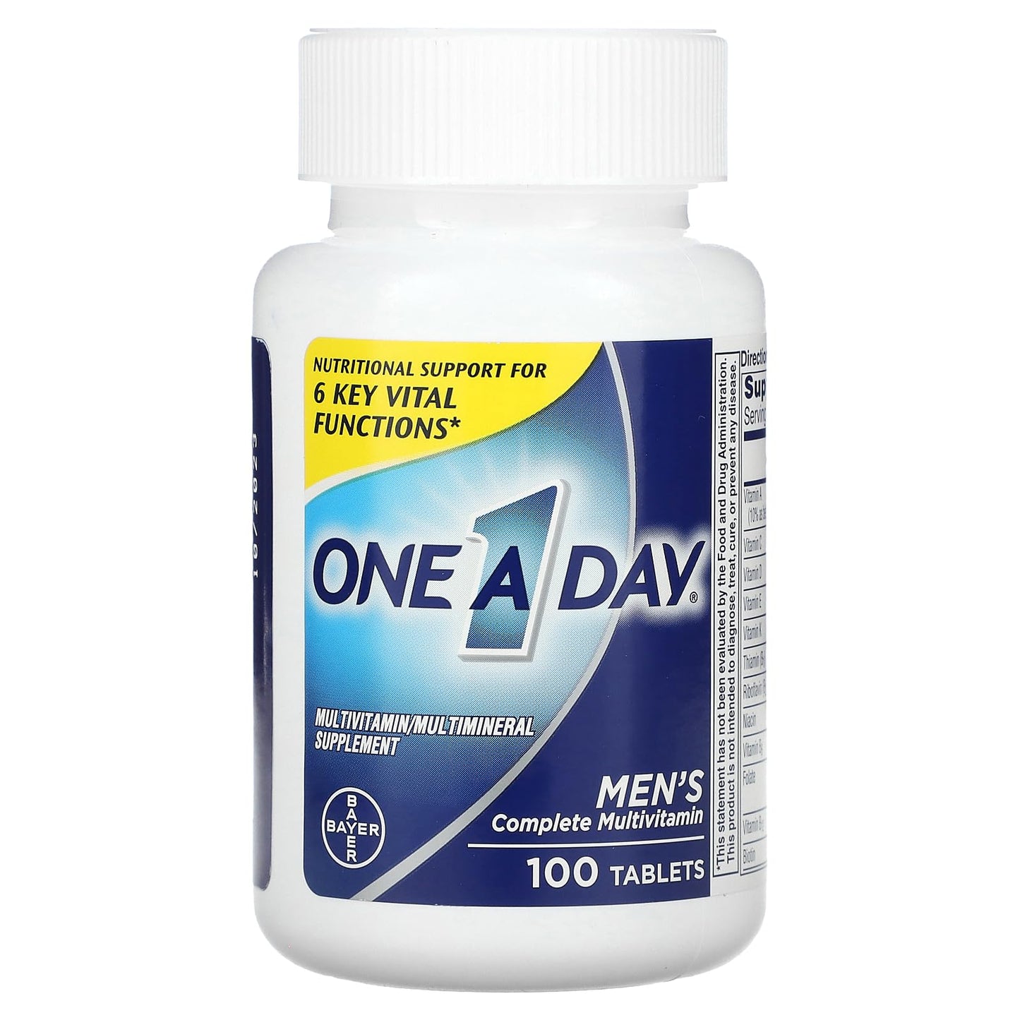ONE A DAY Men's Health Formula Multivitamin Tablets, 100 Tablets