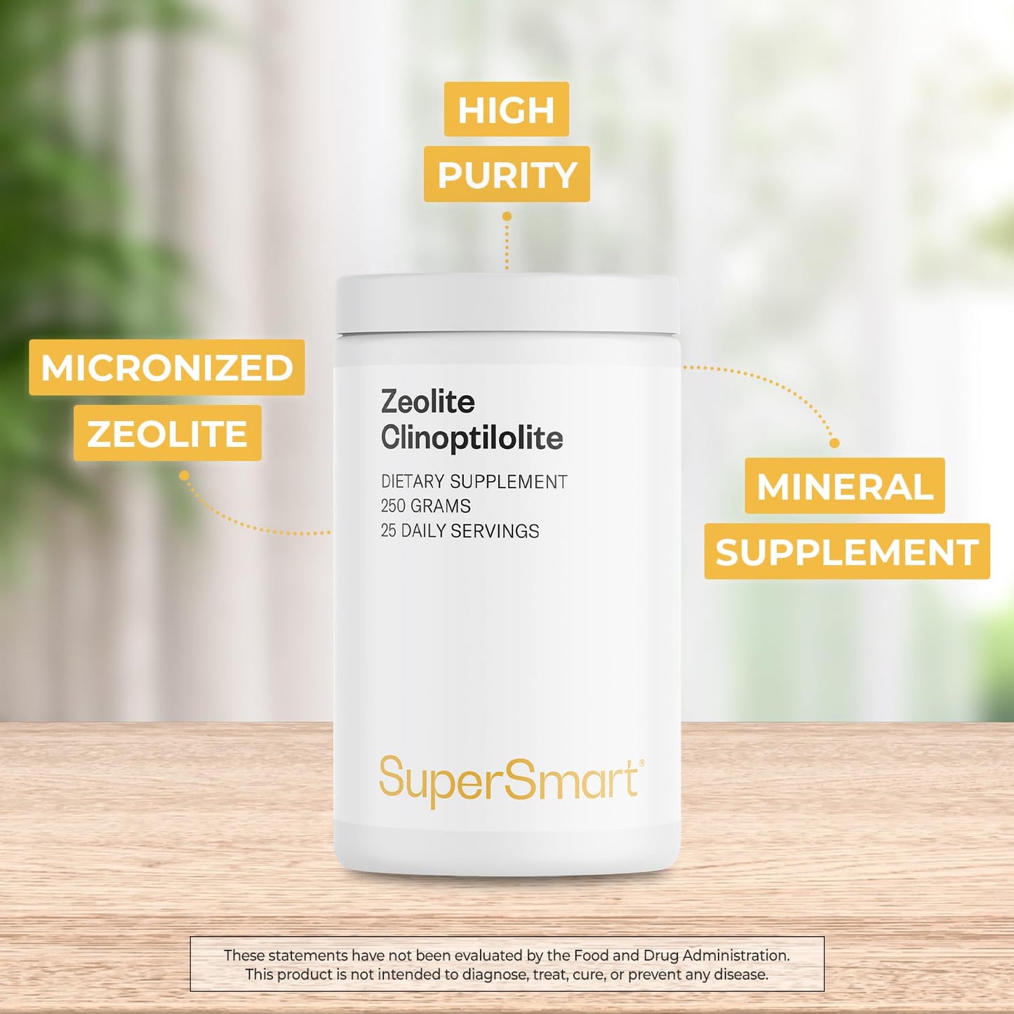 Supersmart Zeolite Clinoptilolite Powder ZCm Detox Mineral Supplement, 8.82 oz