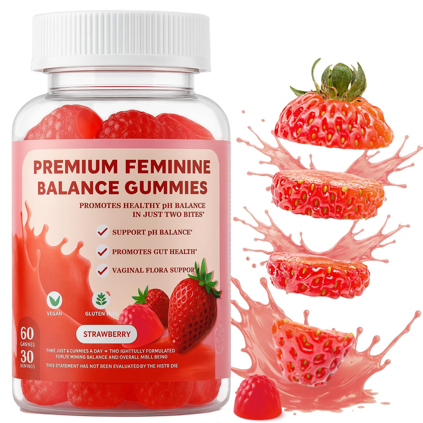 DEXOV Vaginal Probiotic Feminine Gummies for Women – pH Balance Support & Vitamin C, 60 Gummies