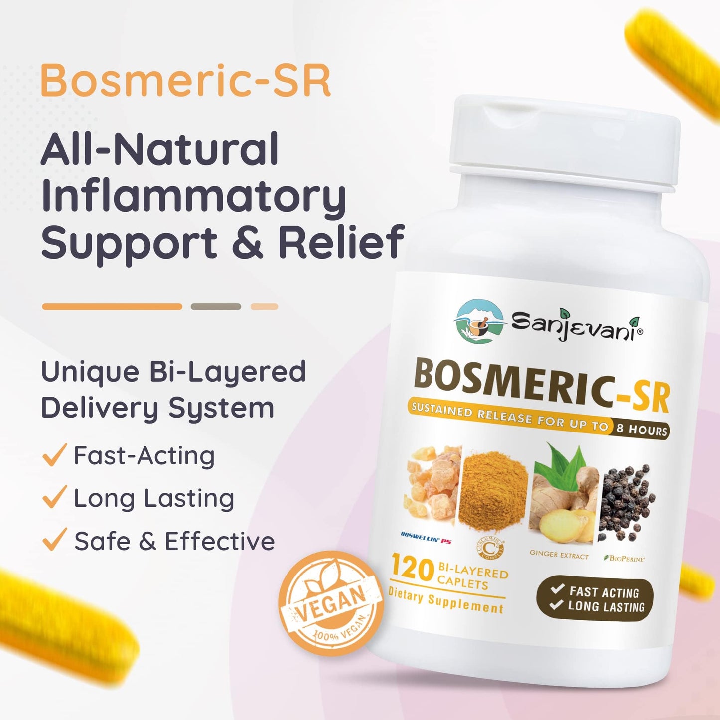 BOSMERIC-SR Sanjevani Joint Immune Support Supplement Caplets 120