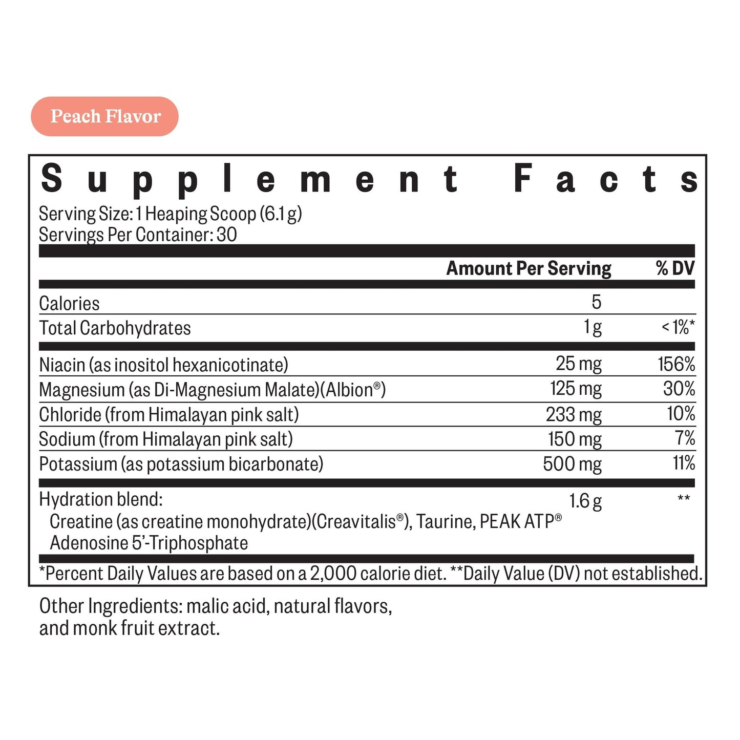 Seeking Health Optimal Electrolyte Peach Powder 6.46 Ounces