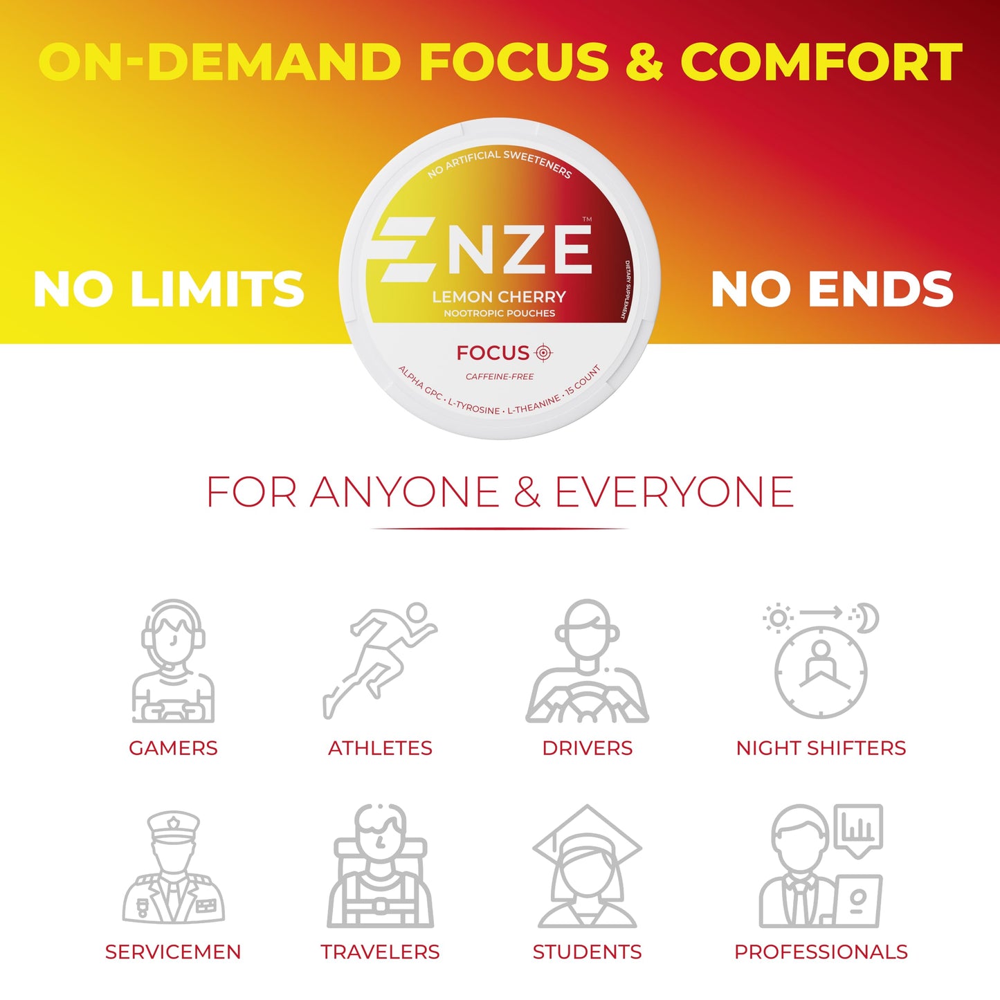 NZE Caffeine Free Nootropic Caplets 5 Count