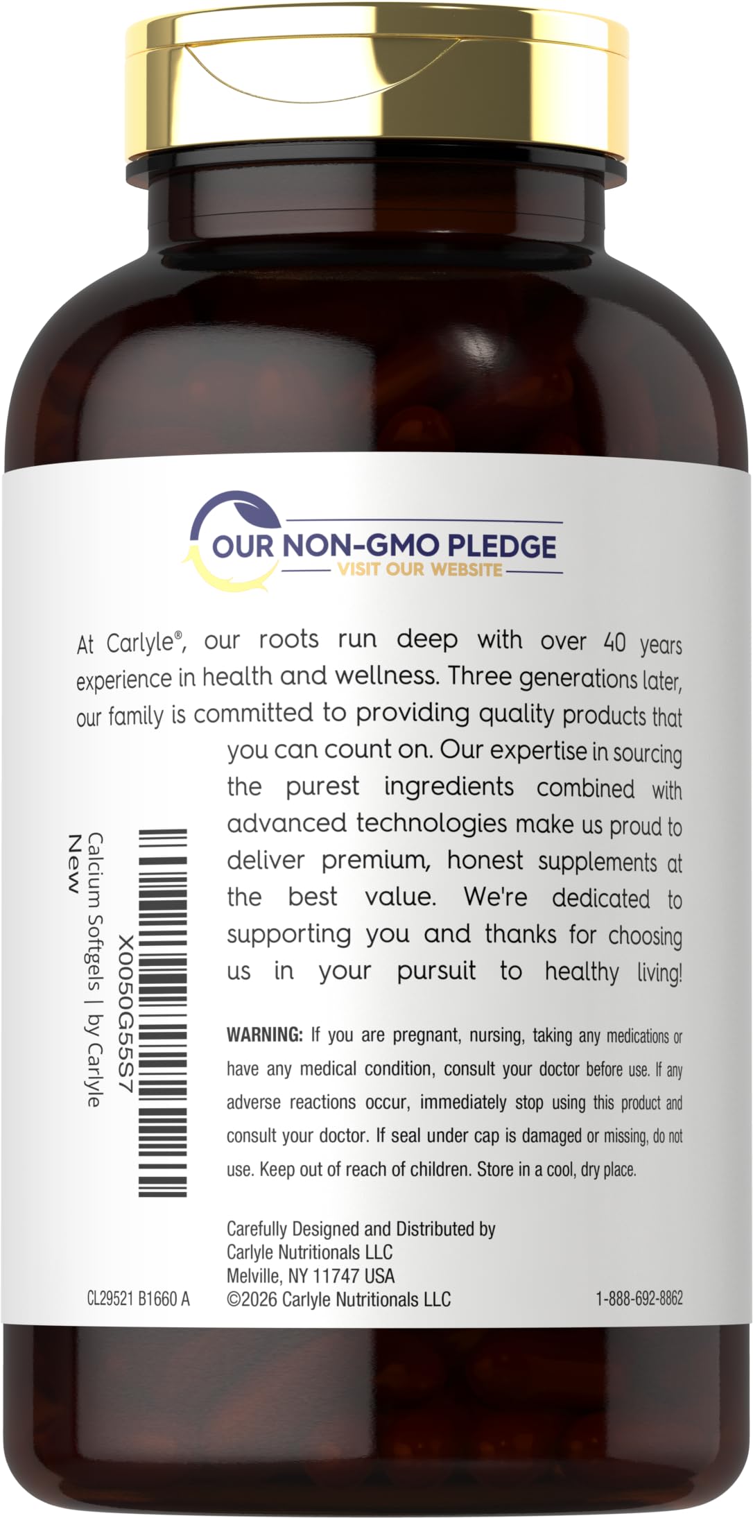 Carlyle Calcium 1200 mg with Vitamin D3 Softgels 250