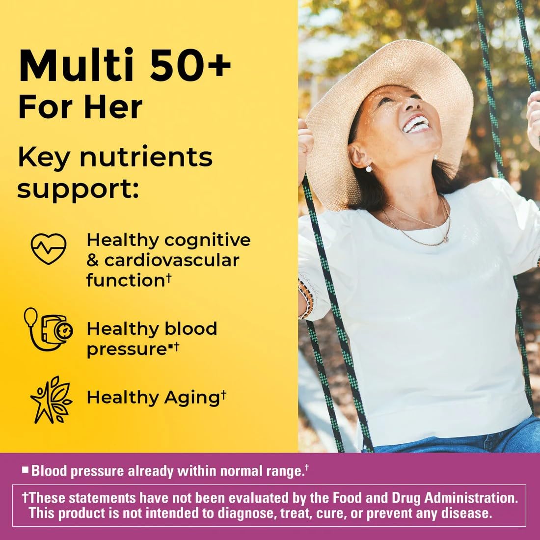 Nature Made Multi for Her 50+ Vitamin & Mineral Tablets, 180 Tablets