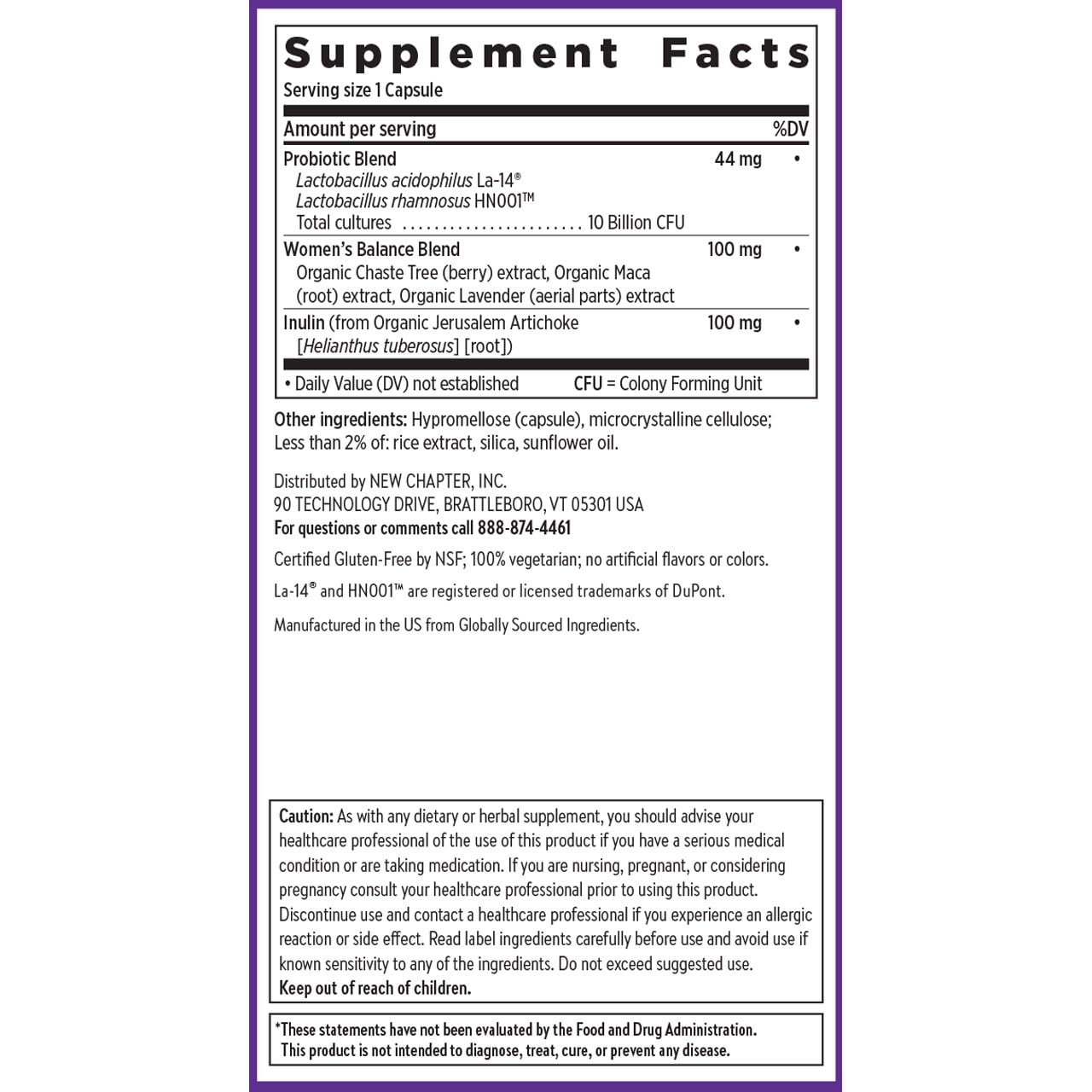 New Chapter Probiotics for Women 30 Capsules