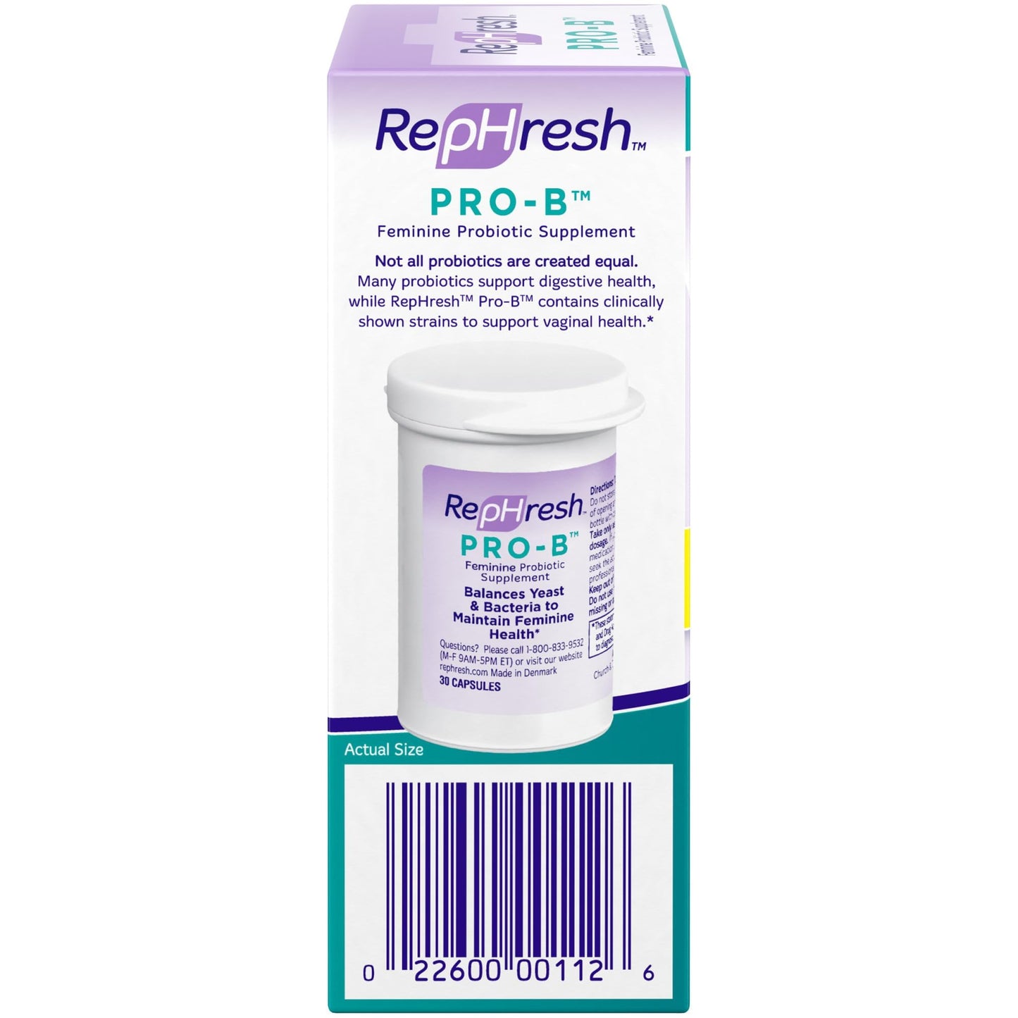 Rephresh Pro-B Vaginal Probiotic Supplement Capsule, 30 Count