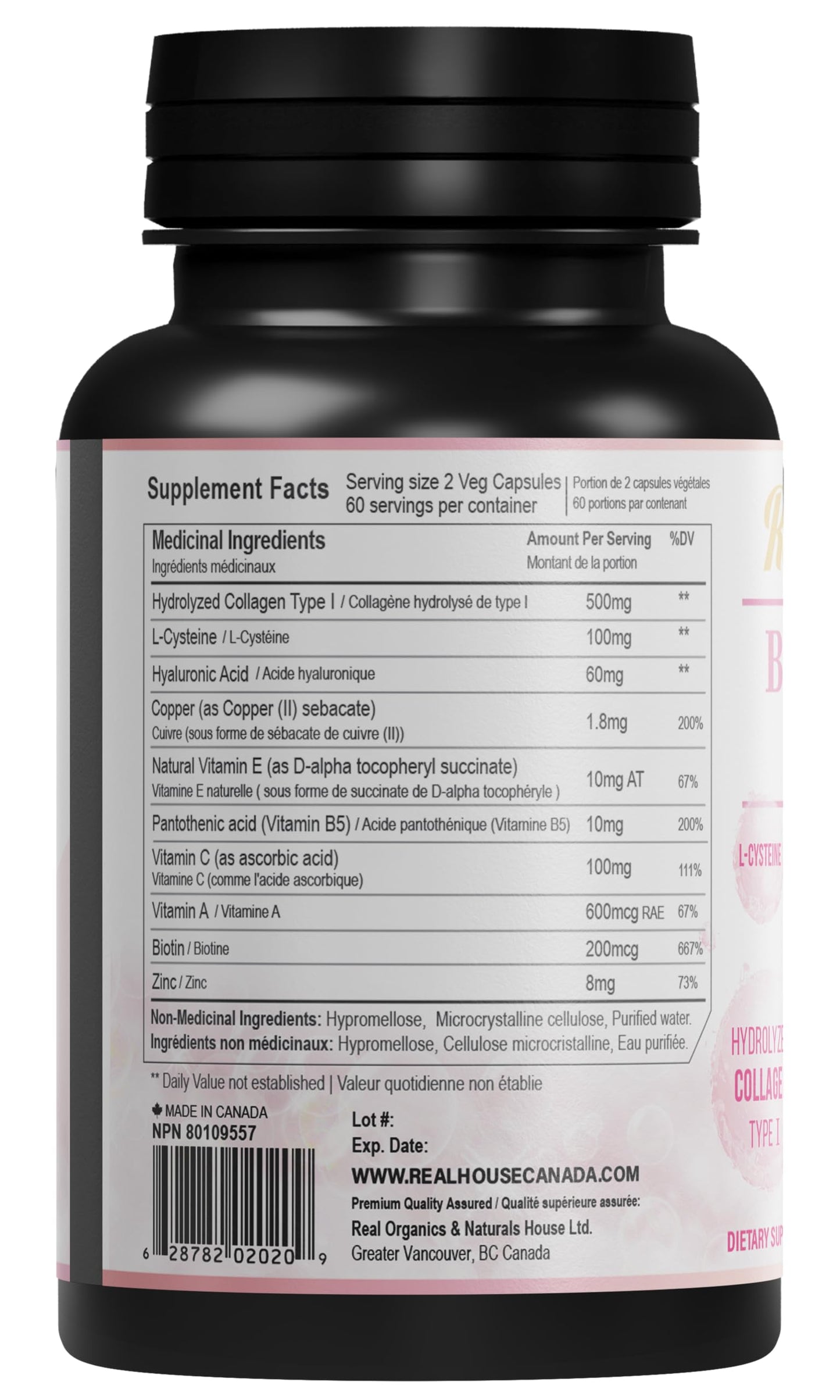 Unique Formula Premium Beauty Skin 25+ Collagen Capsule, 120 Count