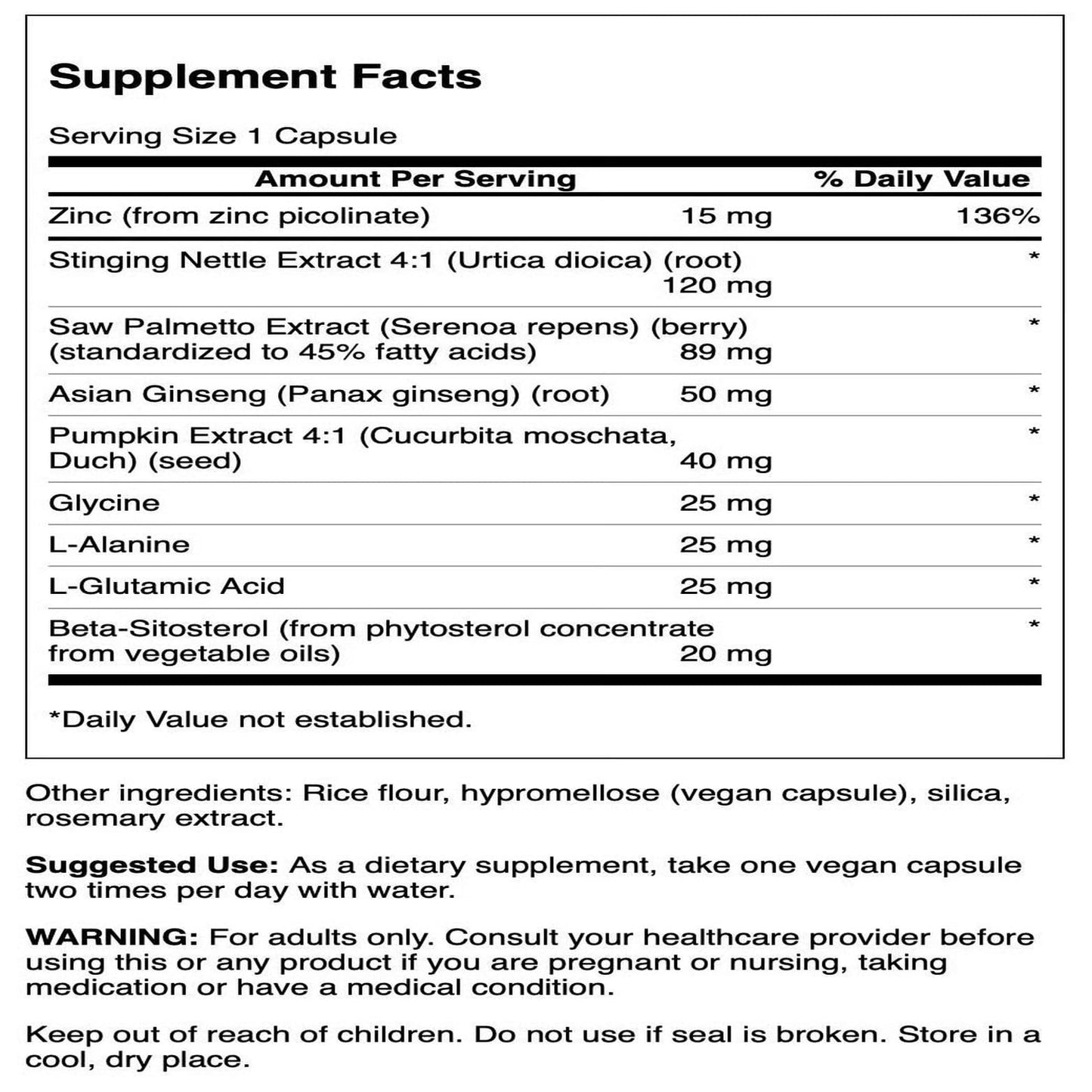 Swanson Prostate Essentials Zinc and Saw Palmetto Formula Capsules, 90 Count