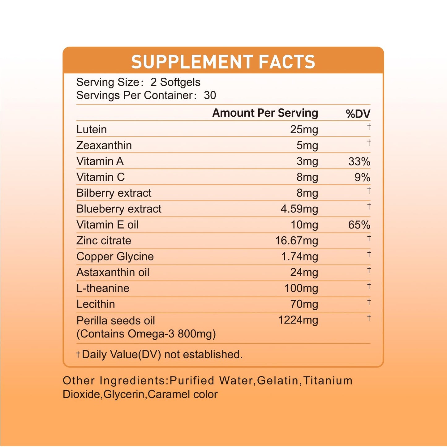 Natener 14 in 1 Eye Vitamins Softgels, 60 Softgels
